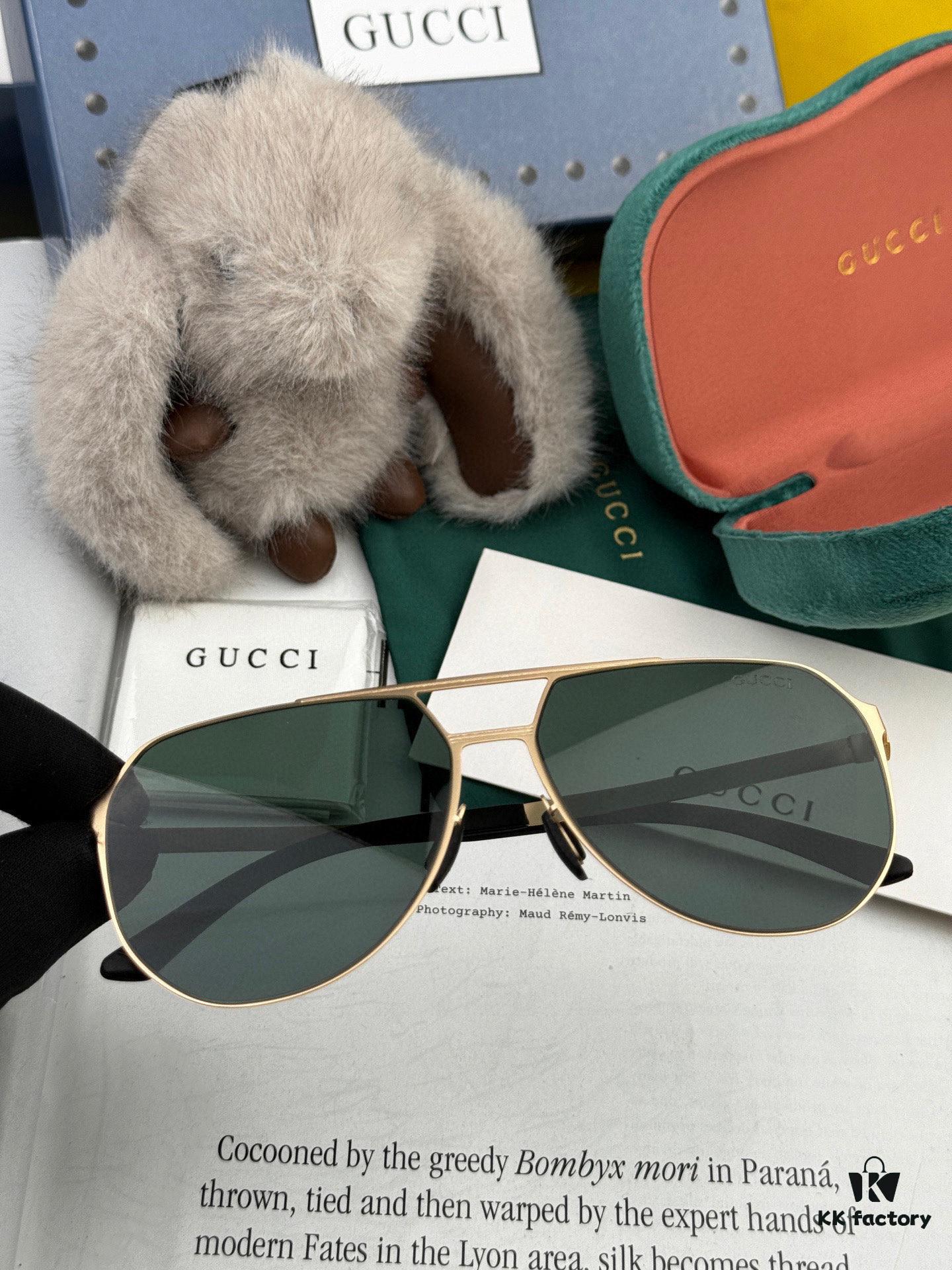 6931fd753a89a121ed54dbec GUCCI Men's Colorful Pilot Polarized Sunglasses