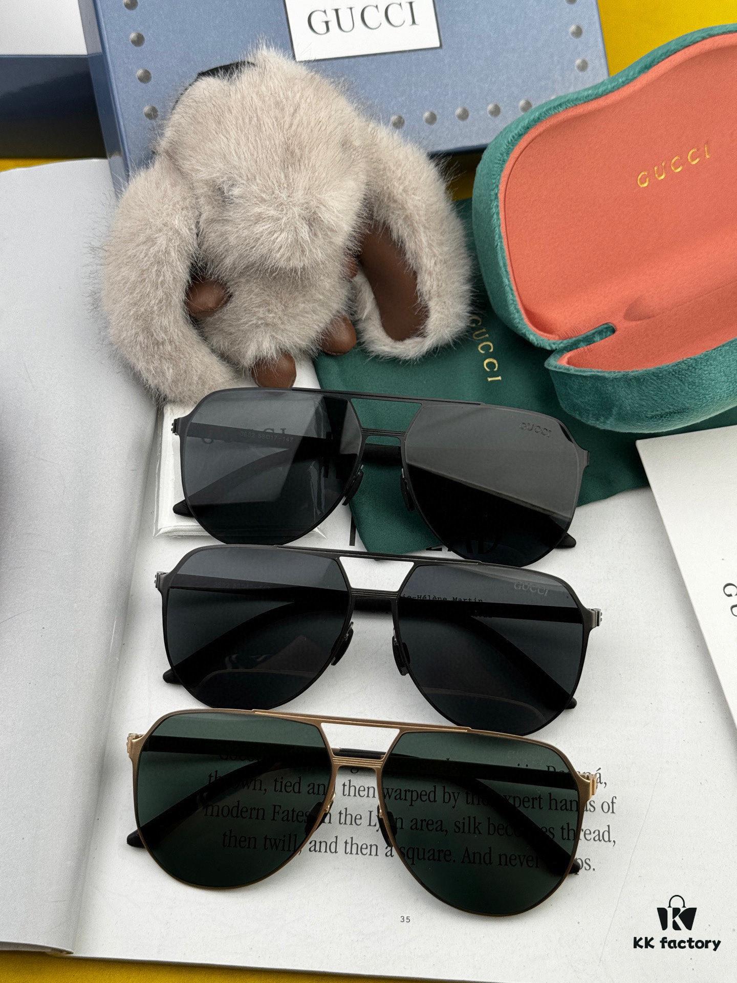 6931fd753a89a121ed54dbf1 GUCCI Men's Colorful Pilot Polarized Sunglasses