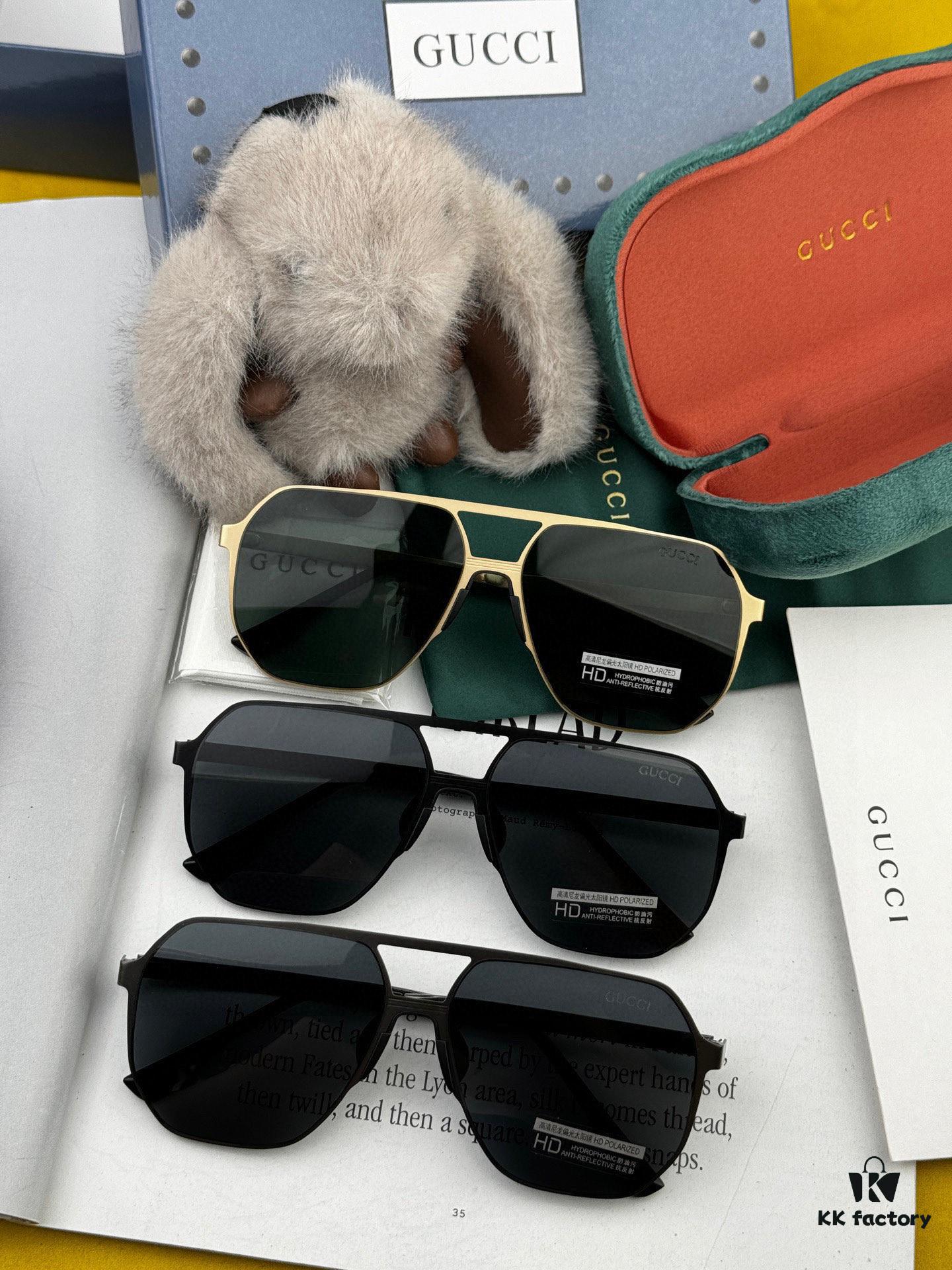 6931fd763a89a121ed54dbfa GUCCI Men's Colorful Pilot Polarized Sunglasses