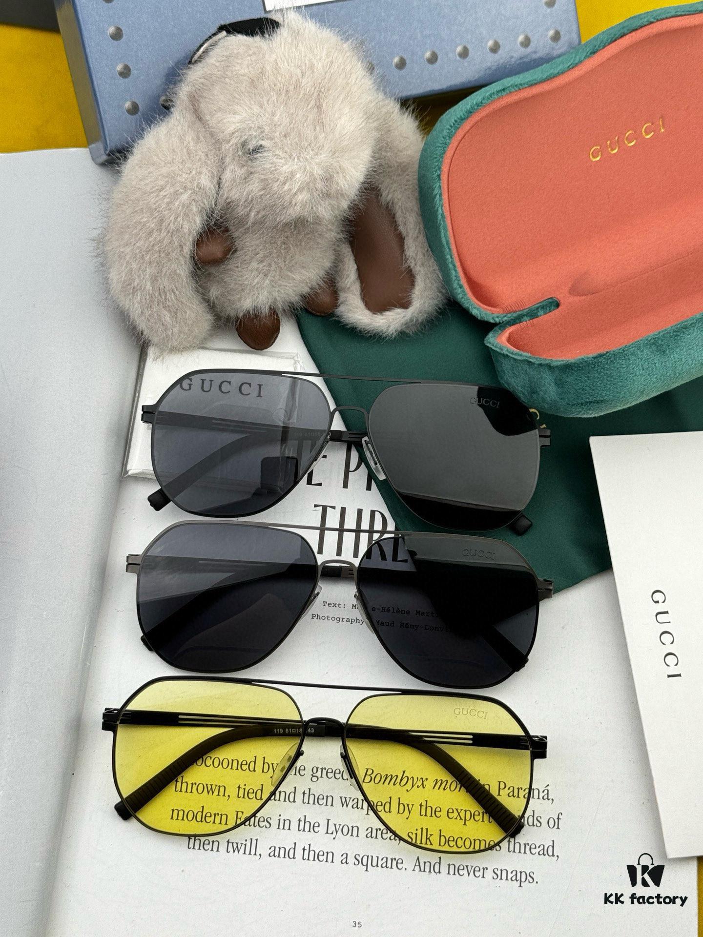 6931fd763a89a121ed54dc03 GUCCI 2025 New Unisex Polygonal Sunglasses G911, Electroplated Finish, Ultra-Lightweight and Highly Elastic Frame, Screw-Free Design, Unbreakable, High-Definition Nylon Lenses