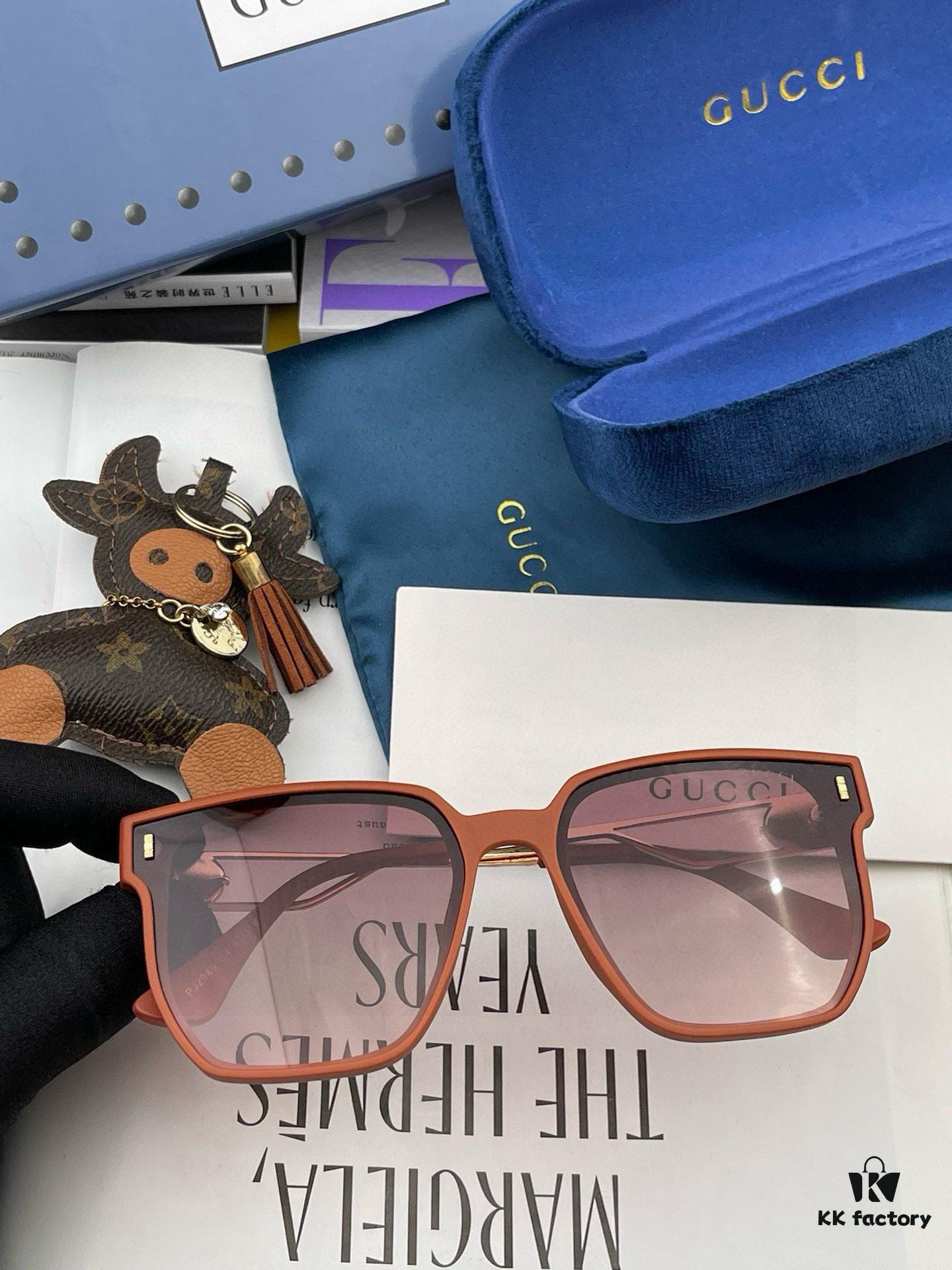 6931fd7d3a89a121ed54dc60 Gucci Classic Square Frame Sunglasses, Flattering on All Face Shapes, Stylish with Coats or Dresses, Nylon Polarized Lenses for UV Protection, Model: G9294