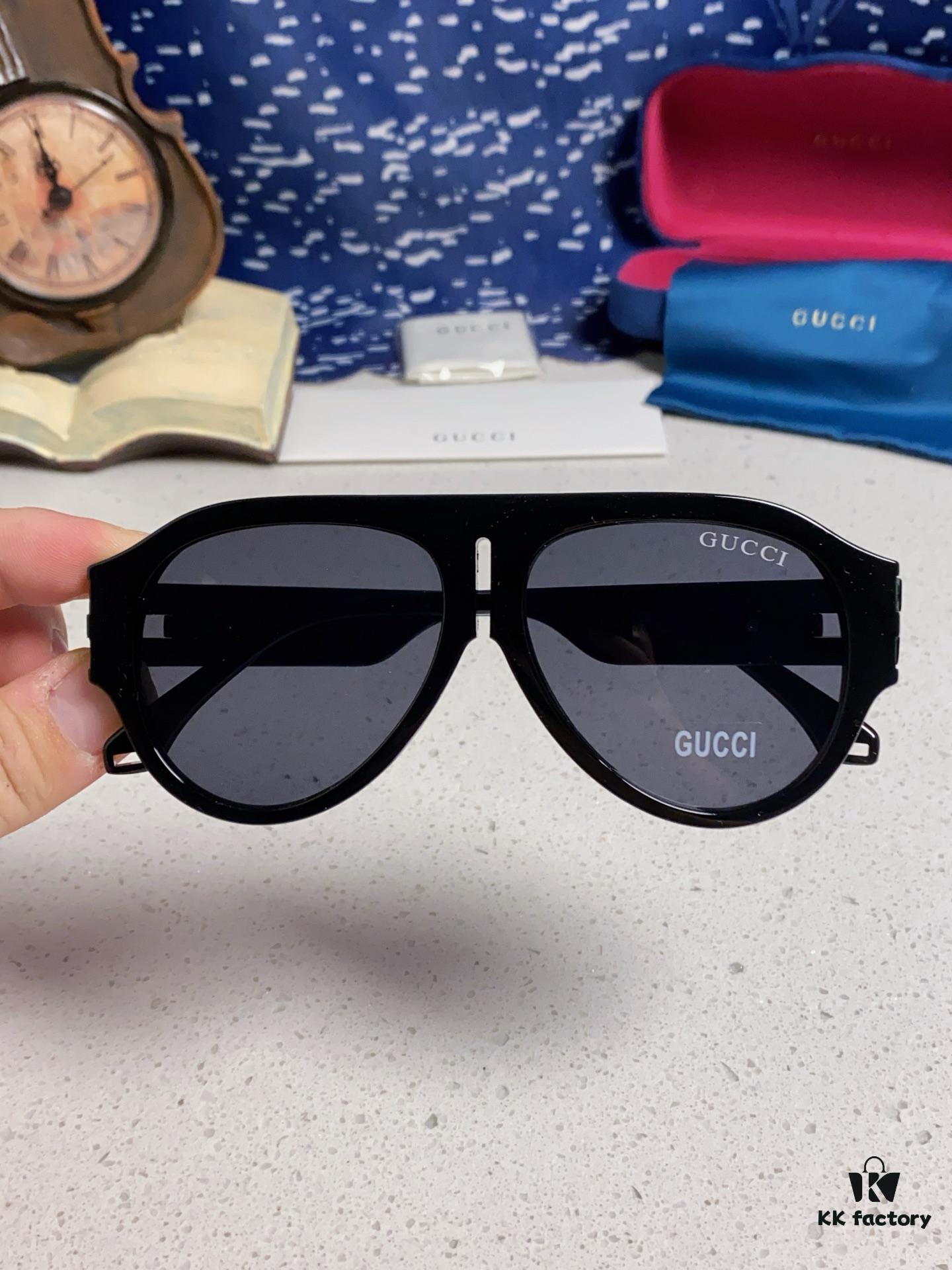 6931fd833a89a121ed54dcb4 Gucci 2025 Collection High-End Unisex Pilot Sunglasses, European Celebrity-Inspired Frog-Shaped Eyewear, Fashionable Sun and Myopia Glasses