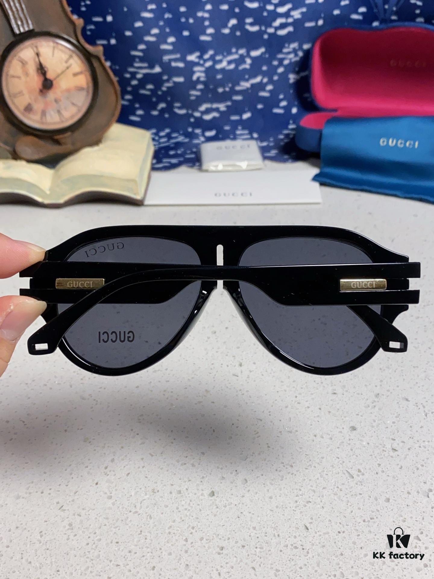 6931fd843a89a121ed54dcb5 Gucci 2025 Collection High-End Unisex Pilot Sunglasses, European Celebrity-Inspired Frog-Shaped Eyewear, Fashionable Sun and Myopia Glasses