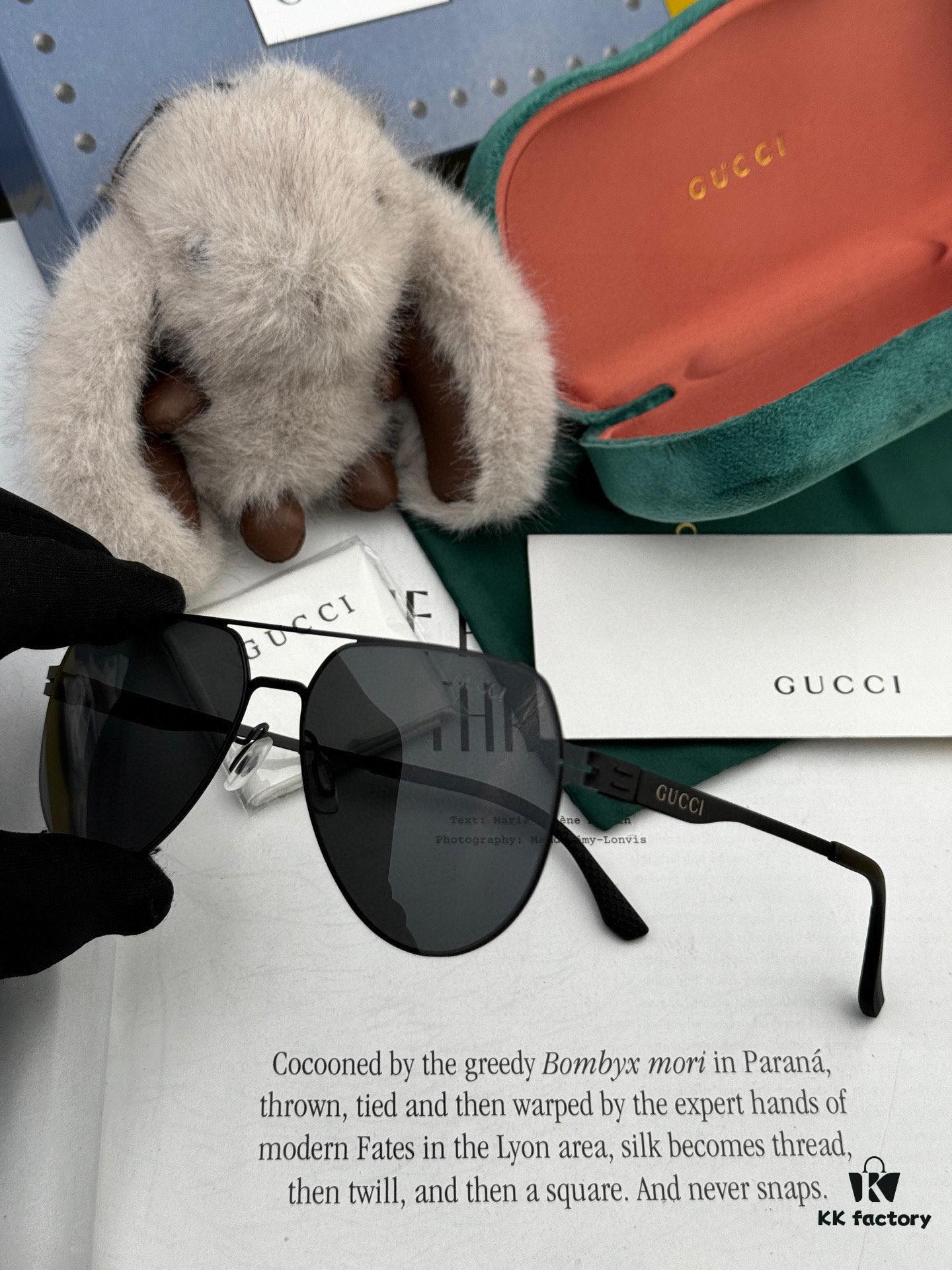 6931fd883a89a121ed54dcf5 GUCCI 2025 New Unisex Polygonal Sunglasses G41805, Electroplated Finish, Ultra-Lightweight and Highly Elastic, Screw-Free Design, Shatterproof Frame, HD Nylon Lenses