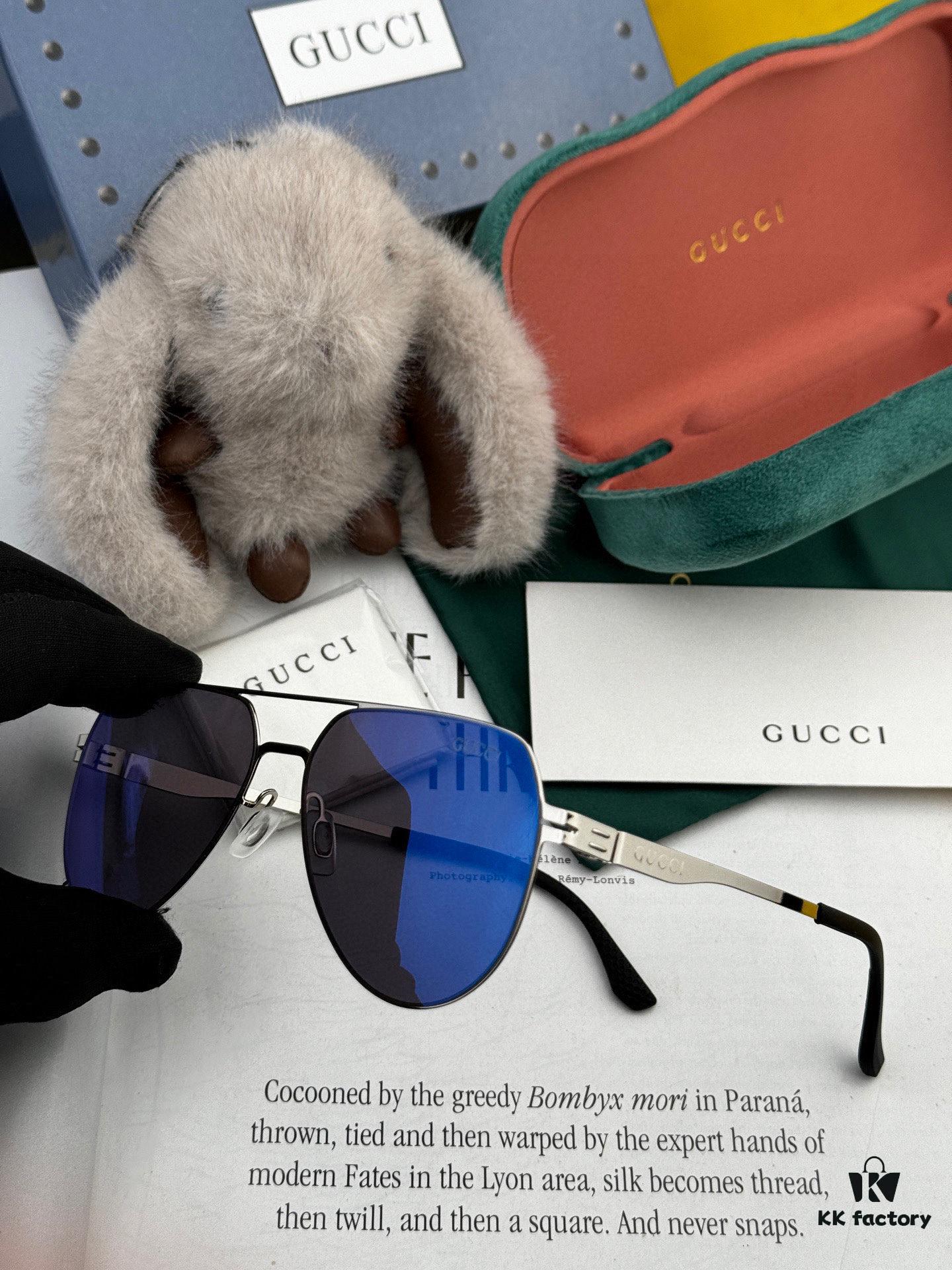 6931fd883a89a121ed54dcf6 GUCCI 2025 New Unisex Polygonal Sunglasses G41805, Electroplated Finish, Ultra-Lightweight and Highly Elastic, Screw-Free Design, Shatterproof Frame, HD Nylon Lenses