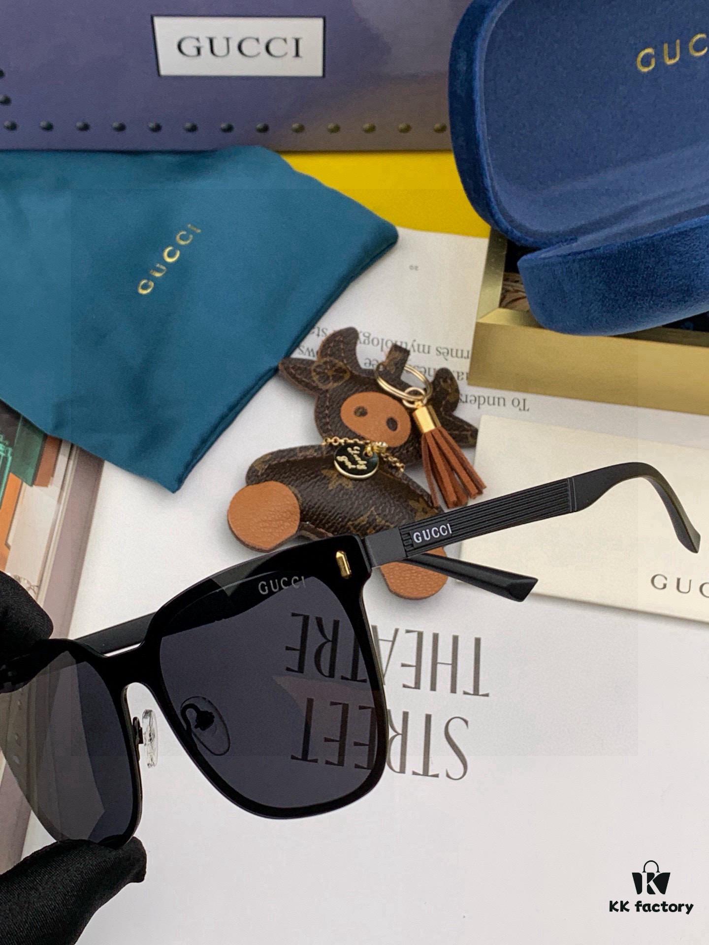 6931fd8b3a89a121ed54dd1c Gucci New Model One-Piece Driving Sunglasses, Must-Have Style for Travel, Worn by Numerous Celebrities, Unisex Aviator Sunglasses Model: G075