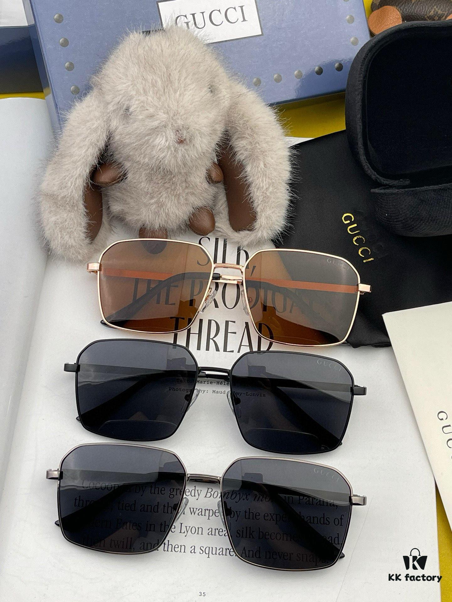 GUCCI 2025 New Model Polarized Sunglasses, Perfect Quality, Unique Design Suitable for All Face Shapes, Classic and Stylish Combination