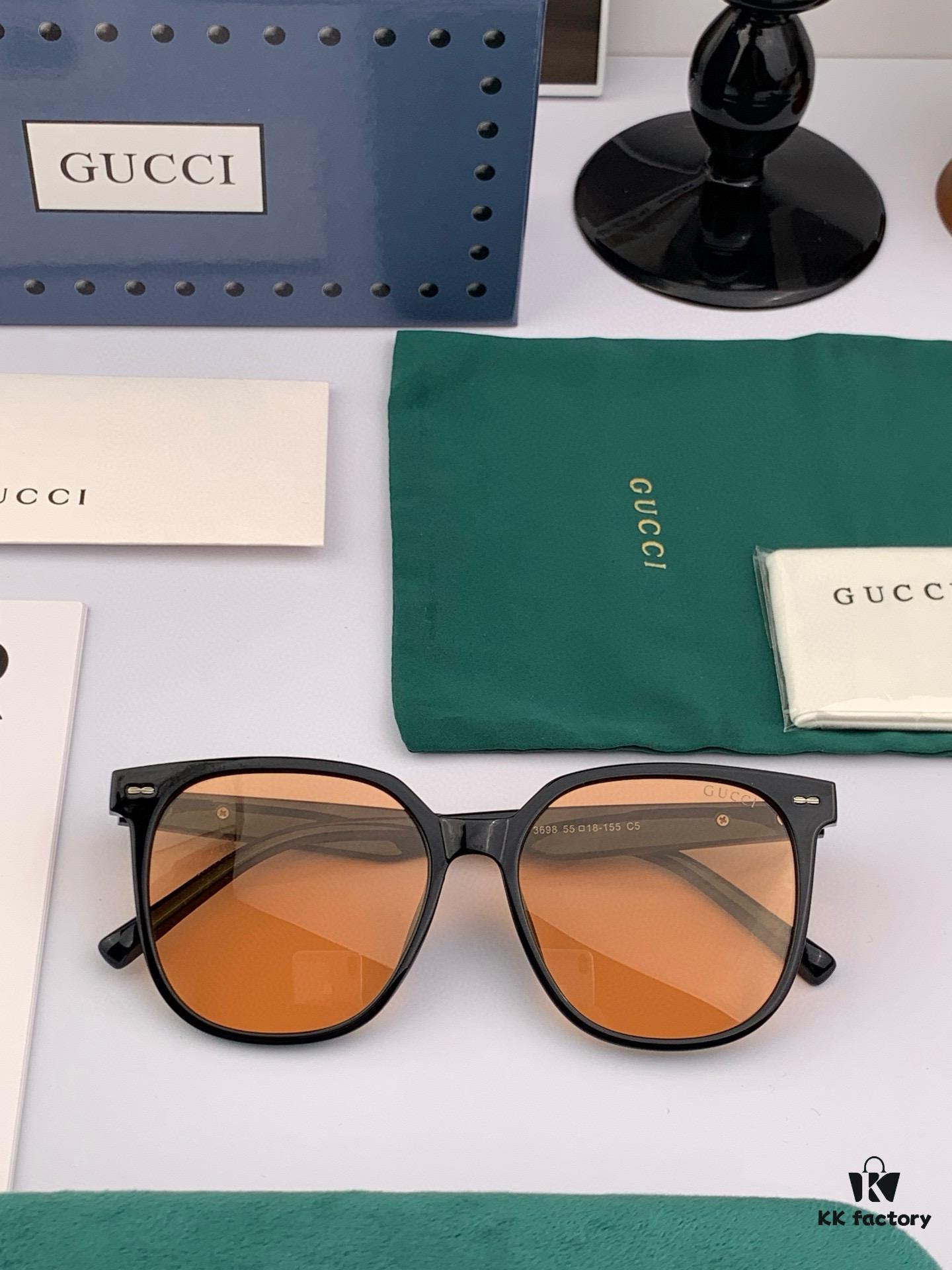 6931fd8c3a89a121ed54dd2a TR Polarized Series Gucci Classic Round Frame Unisex Sunglasses, Universal Fit for All Face Shapes, Stylish with Trench Coat or Dress, Polarized Lenses for UV Protection, Model: G8369