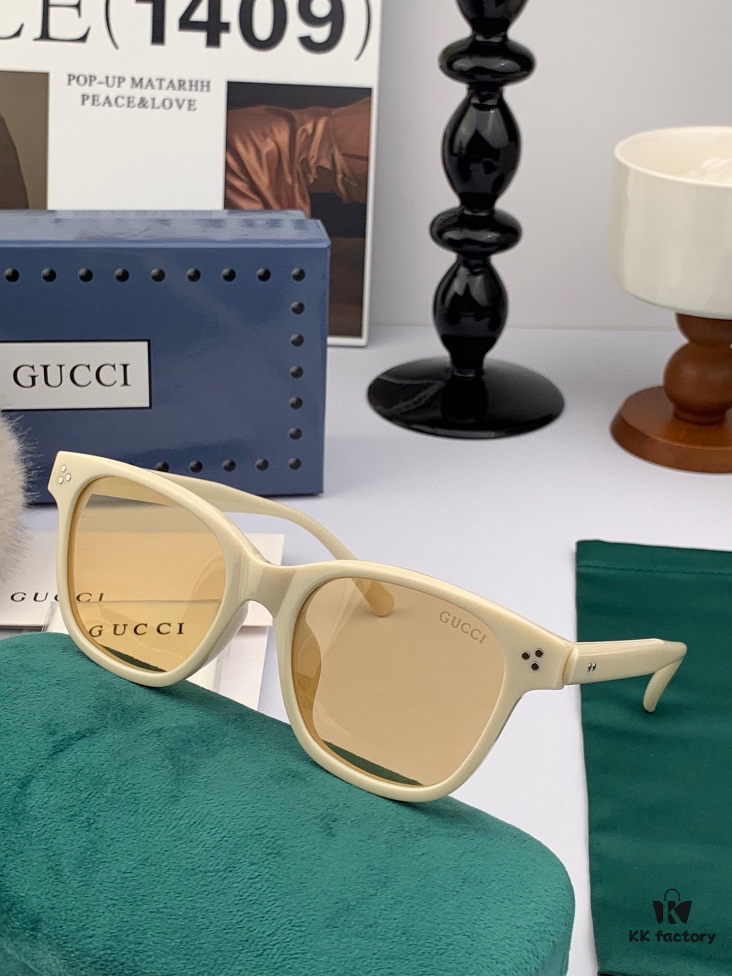 6931fd903a89a121ed54dd57 Gucci Classic Small Frame Design, Universal Fit for All Face Shapes, Stylish with Coats or Dresses, Nylon Polarized Lenses for UV Protection, Model: G35504 Sunglasses
