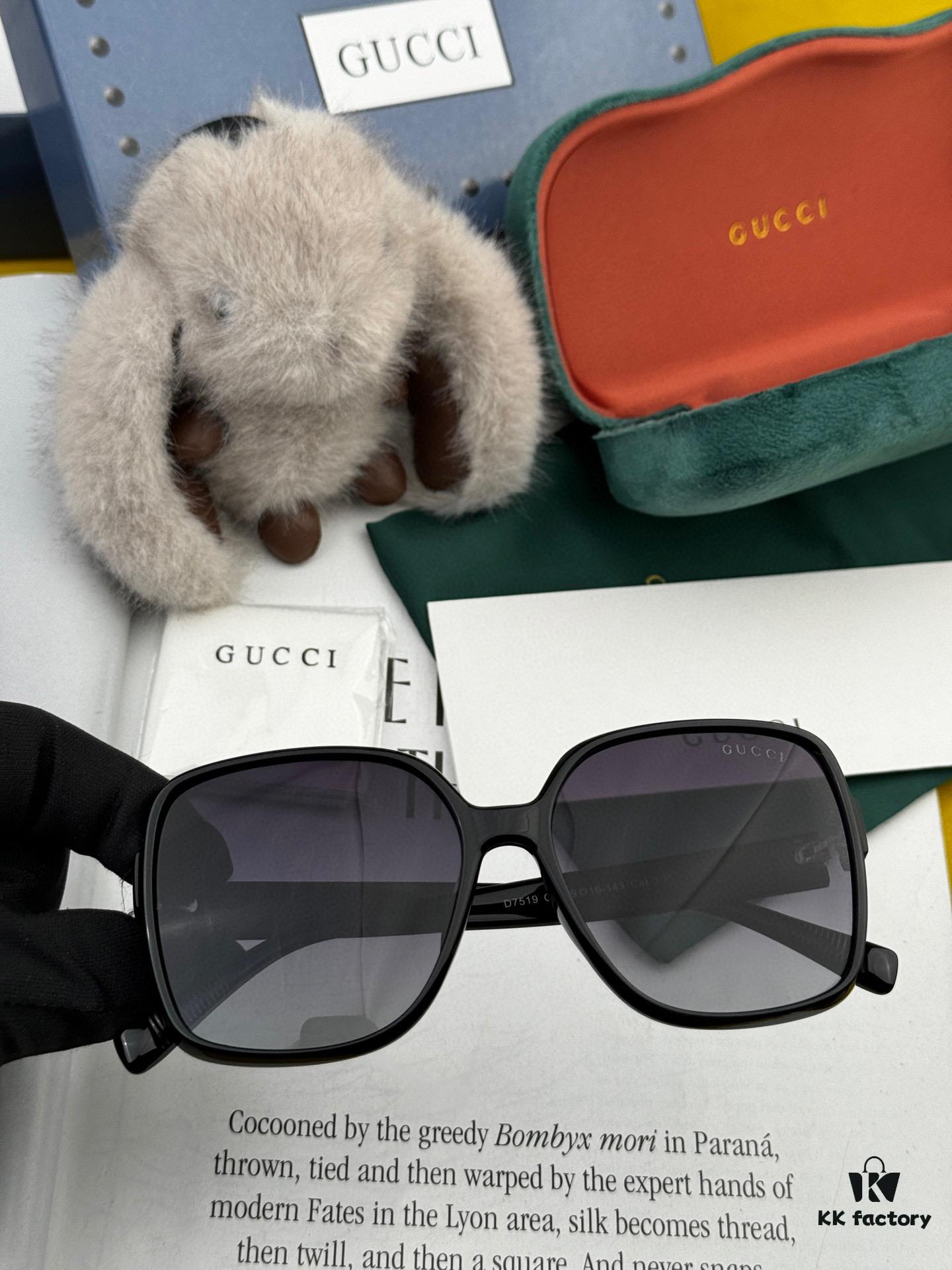 GUCCI 2025 New Arrival Trendy Fashion Square Sunglasses Comfortable Fit Influencer Style Women's HD Thick Polarized Sunglasses