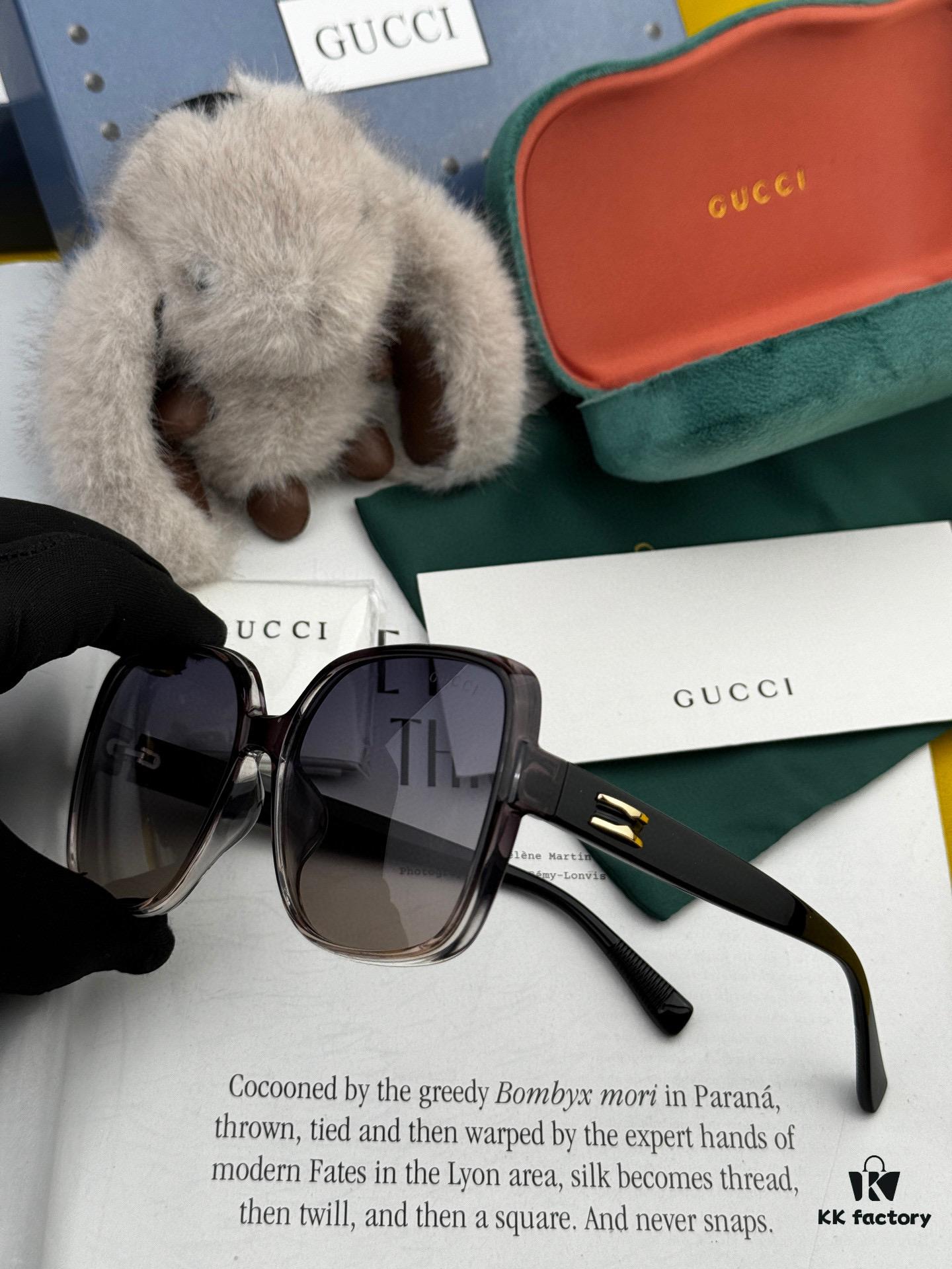 GUCCI 2025 New Arrival Trendy Fashion Square Sunglasses Comfortable Fit Influencer Style Women's HD Thick Polarized Sunglasses