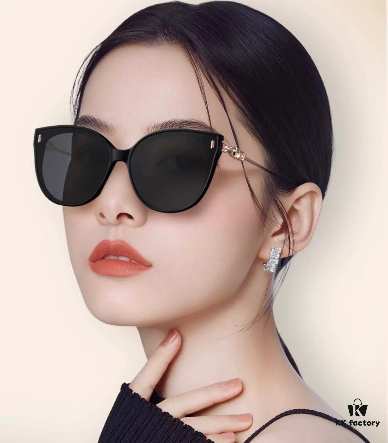 GUCCI 2025 Spring New Arrival Trendy Fashion Round Frame Polarized Sunglasses High-Quality Comfortable Wear Influencer Style Women's HD Polarized Sunglasses