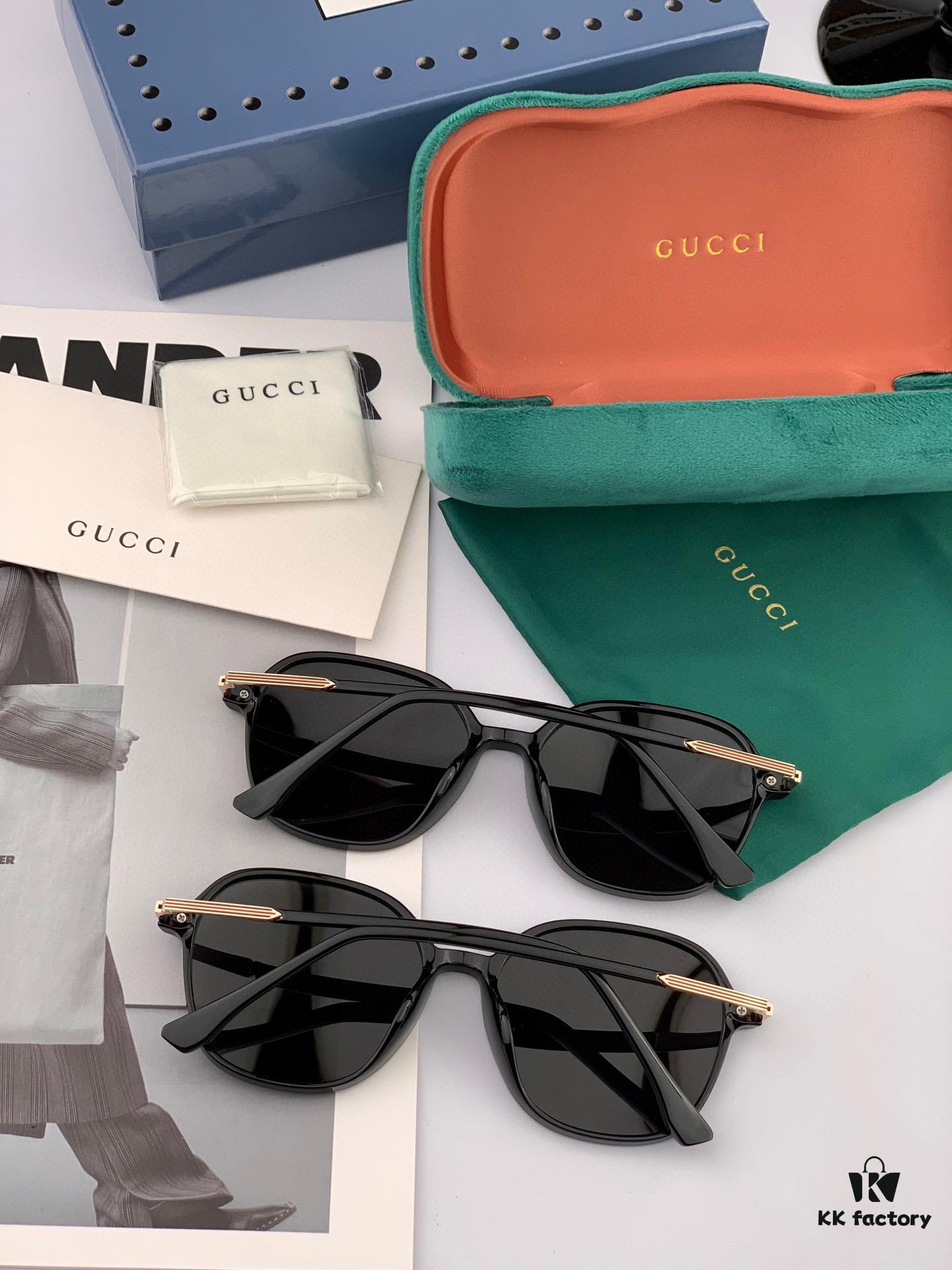 GUCCI GG Round Frame Sunglasses, Perfect Quality, Unique Design, Unisex Style for All Face Shapes, Fashionable and Versatile, Couples' Sunglasses