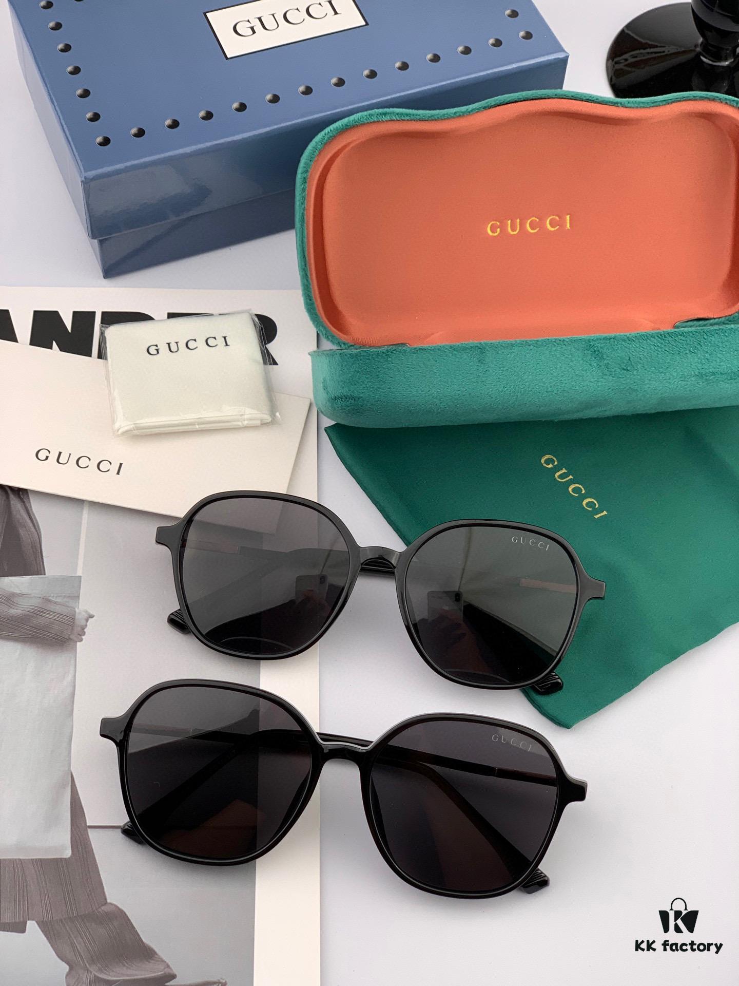 GUCCI GG Round Frame Sunglasses, Perfect Quality, Unique Design, Unisex Style for All Face Shapes, Fashionable and Versatile, Couples' Sunglasses