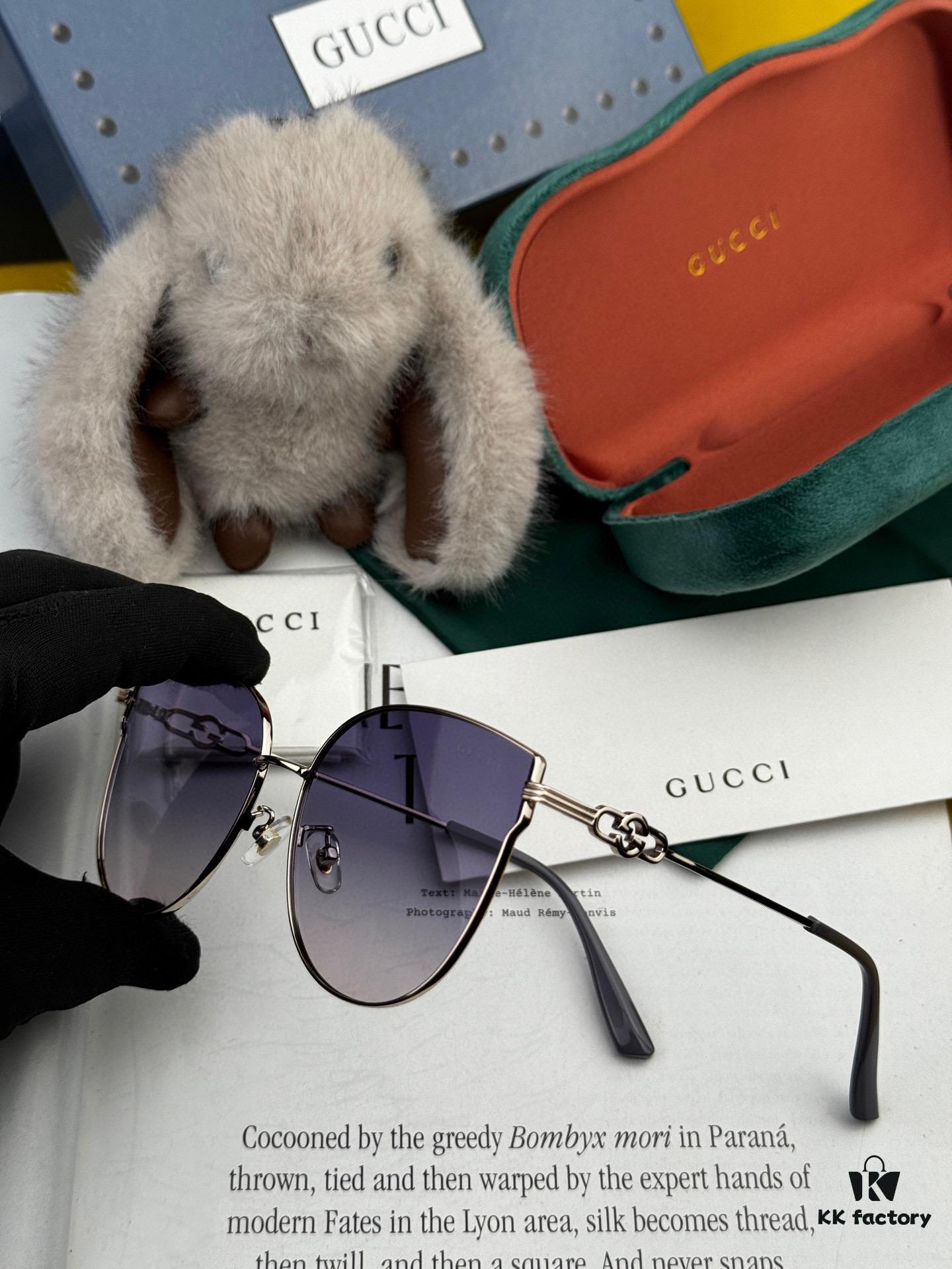 GUCCI Nylon Polarized Round Frame Sunglasses