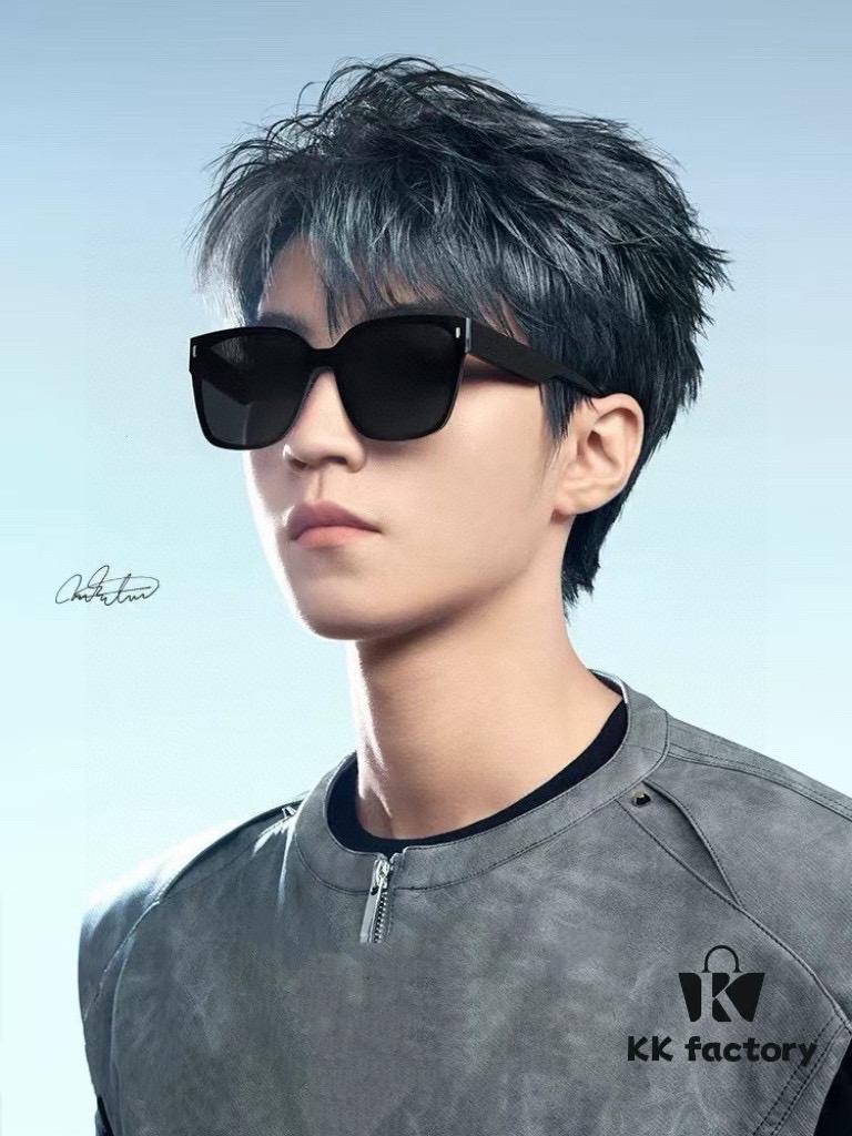 GUCCI New Nylon Polarized Sunglasses, Stylish Square Frame Unisex Sun Glasses Comfortable Fit Fashion Trendy Shades for Large and Small Faces