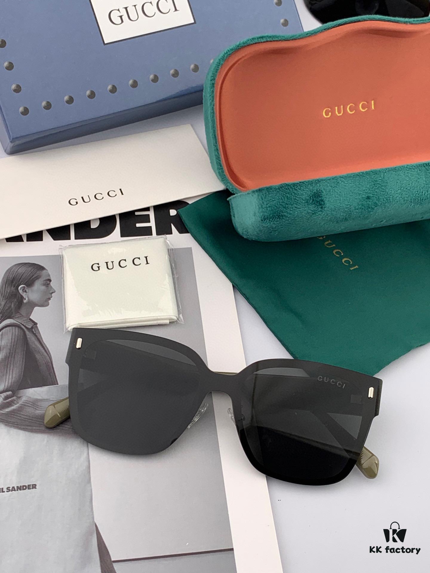 GUCCI New Nylon Polarized Sunglasses, Stylish Square Frame Unisex Sun Glasses Comfortable Fit Fashion Trendy Shades for Large and Small Faces