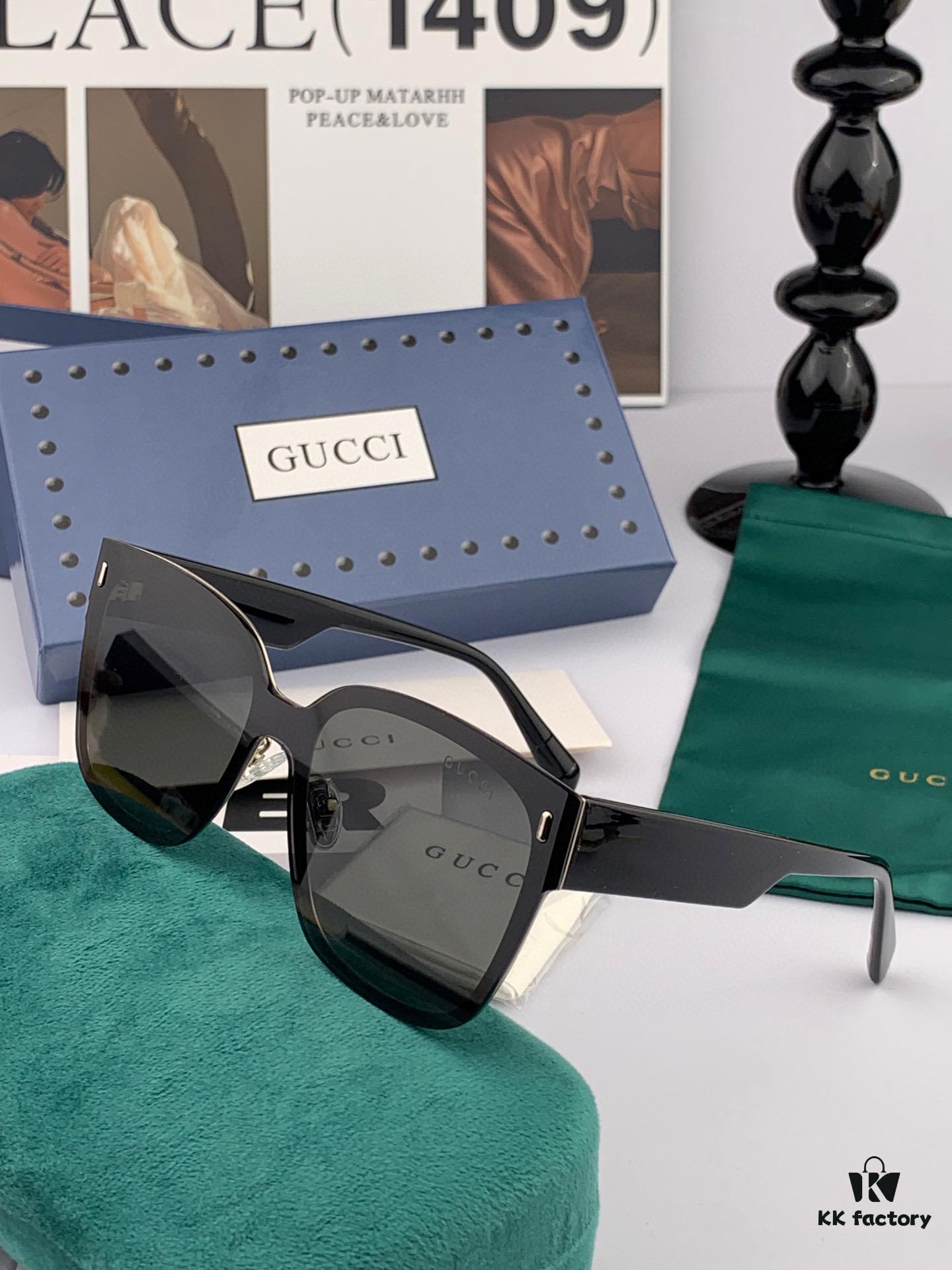 GUCCI New Nylon Polarized Sunglasses, Stylish Square Frame Unisex Sun Glasses Comfortable Fit Fashion Trendy Shades for Large and Small Faces