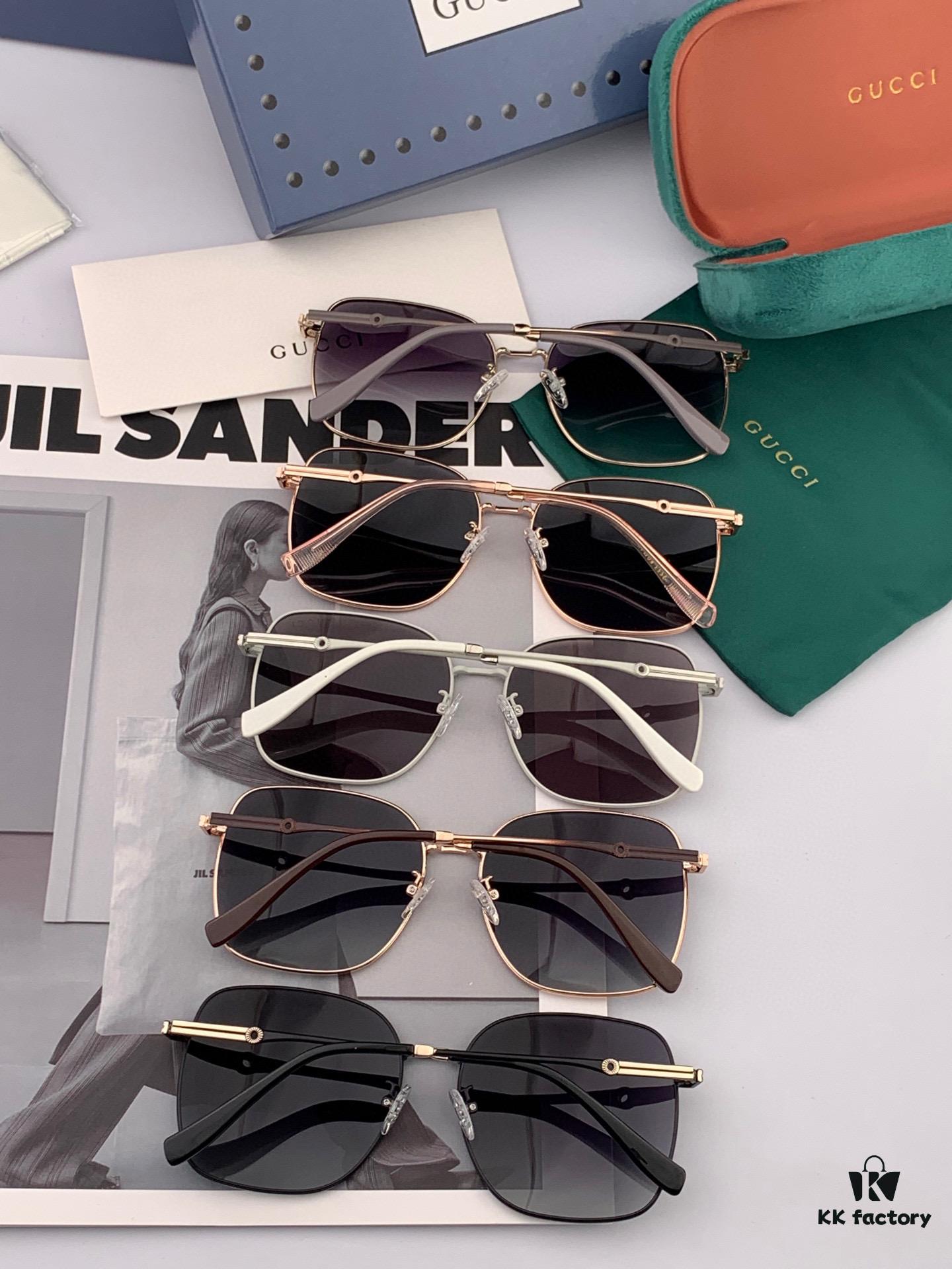 GUCCI Nylon Polarized Round Frame Sunglasses
