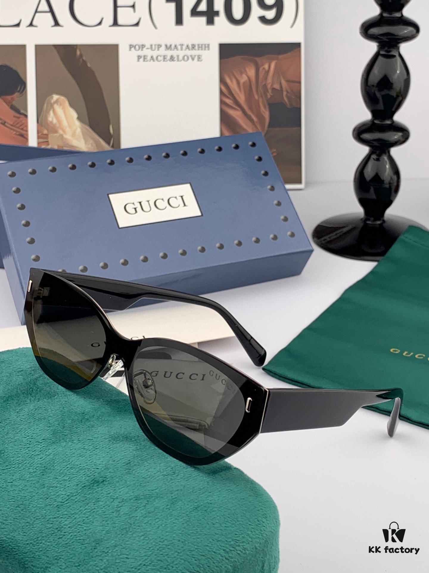 GUCCI New Nylon Polarized Sunglasses, Stylish Square Frame Unisex Sun Glasses for Couples, Comfortable Fit Trendy Influencer Fashion Shades, Flattering on All Face Sizes
