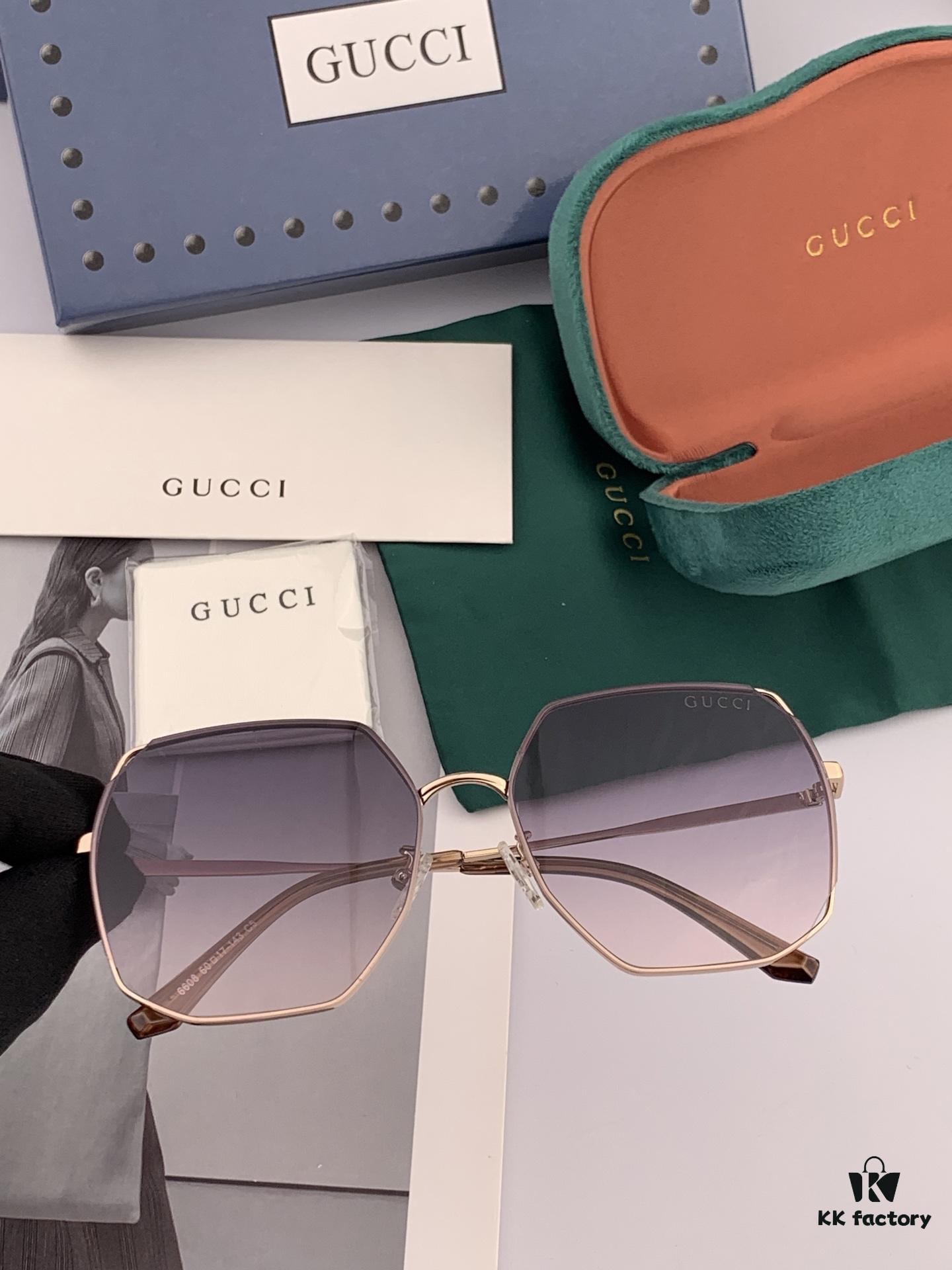 GUCCI - Gucci Italian Import 2025 Fashion Luxury Decorative Sunglasses, Nylon HD Sunglasses, Celebrity Poster Style, Highly Complex Craftsmanship, Strong 3D Texture