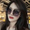 GUCCI 2025 Spring New Arrival Latest Rectangular Sunglasses, Influencers' Favorite, Full of Charm with Playful and Sweet Style, Excellent Fit, Premium Metal Finish