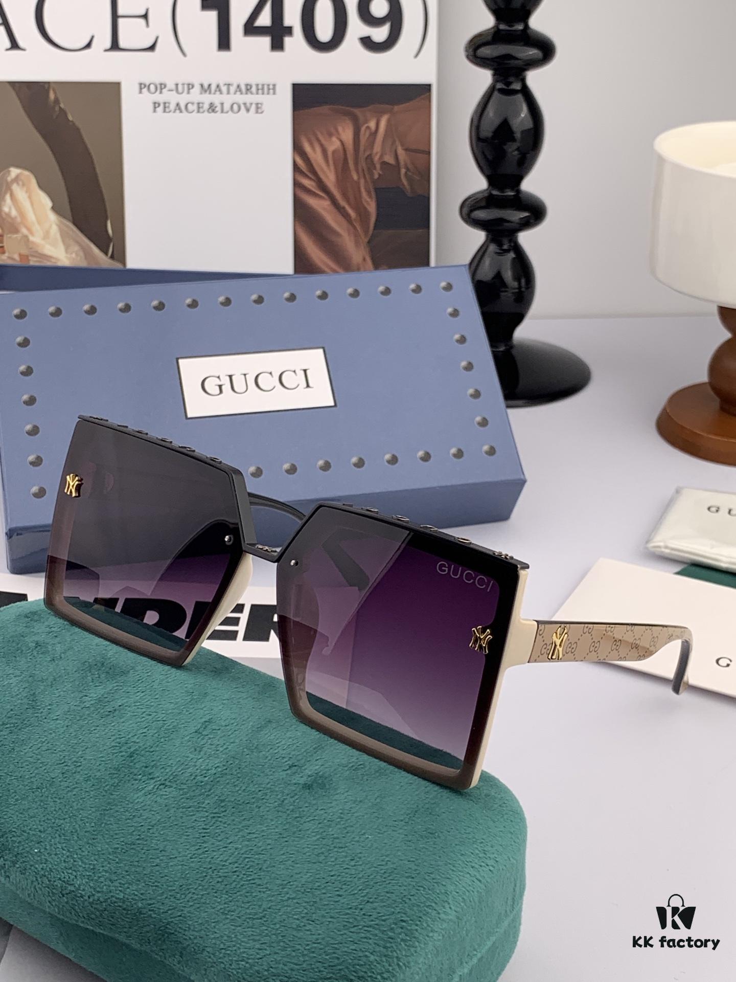 6931fda43a89a121ed54de63 Gucci Collaborative Limited Edition Classic Square Frame Design, Flattering on All Face Shapes, Perfectly Matches Coats or Dresses, Exudes Elegance with Polarized UV-Protective Lenses, Model: G50195 Sunglasses