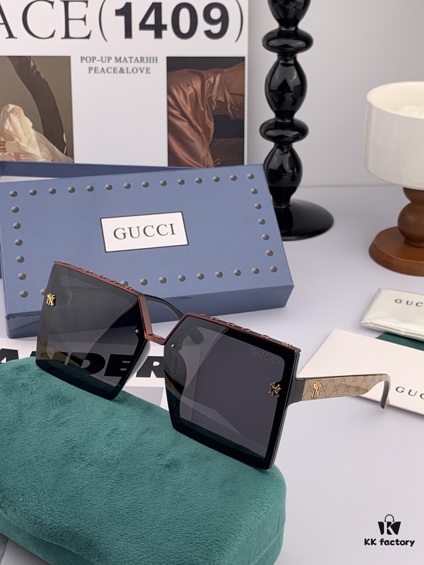 6931fda43a89a121ed54de64 Gucci Collaborative Limited Edition Classic Square Frame Design, Flattering on All Face Shapes, Perfectly Matches Coats or Dresses, Exudes Elegance with Polarized UV-Protective Lenses, Model: G50195 Sunglasses