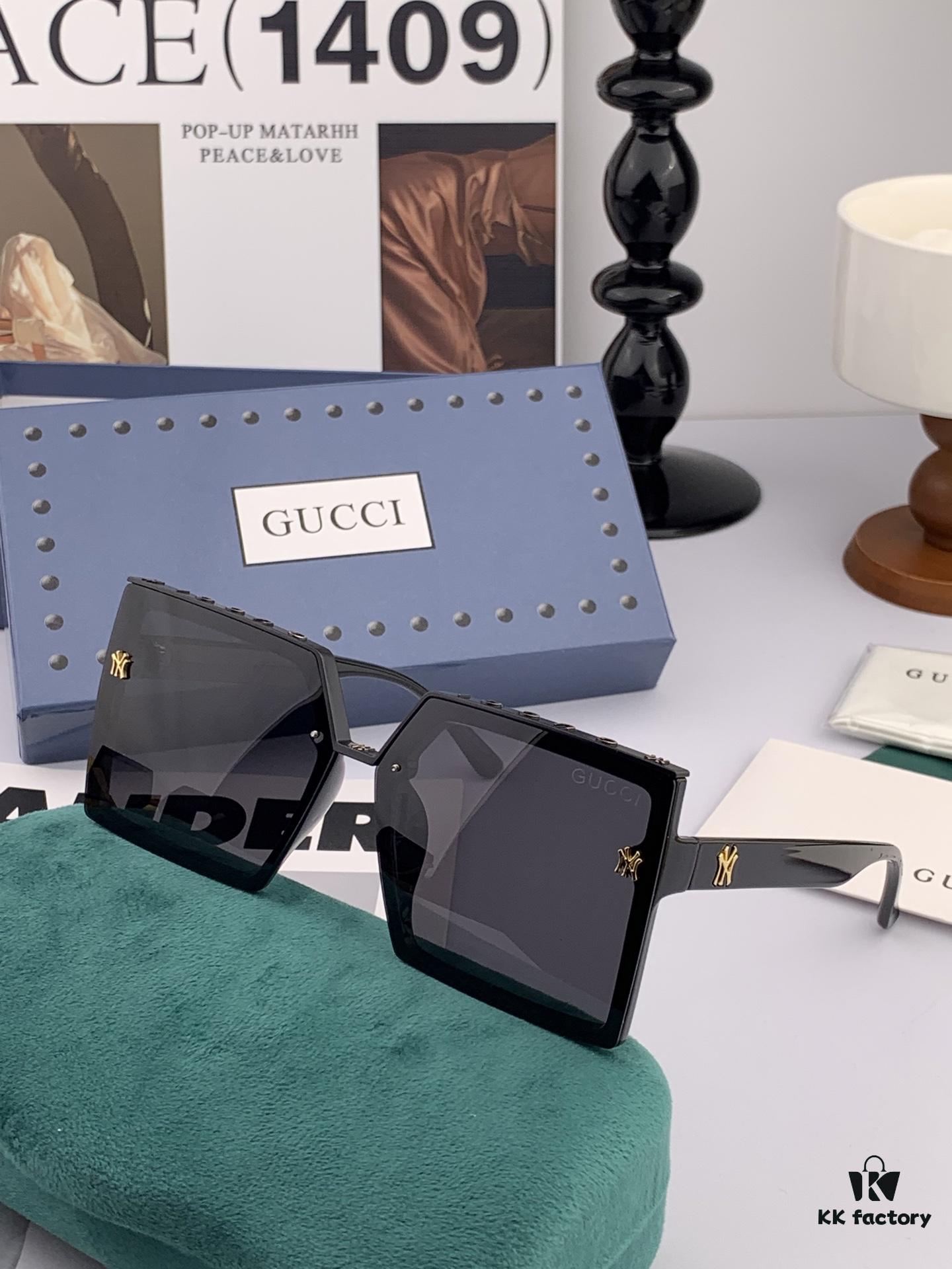 6931fda43a89a121ed54de65 Gucci Collaborative Limited Edition Classic Square Frame Design, Flattering on All Face Shapes, Perfectly Matches Coats or Dresses, Exudes Elegance with Polarized UV-Protective Lenses, Model: G50195 Sunglasses