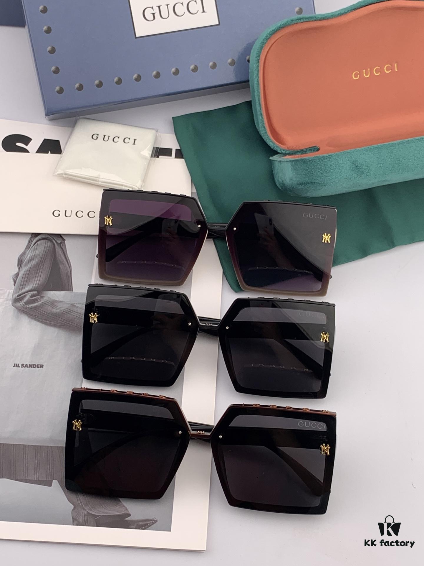 6931fda43a89a121ed54de66 Gucci Collaborative Limited Edition Classic Square Frame Design, Flattering on All Face Shapes, Perfectly Matches Coats or Dresses, Exudes Elegance with Polarized UV-Protective Lenses, Model: G50195 Sunglasses