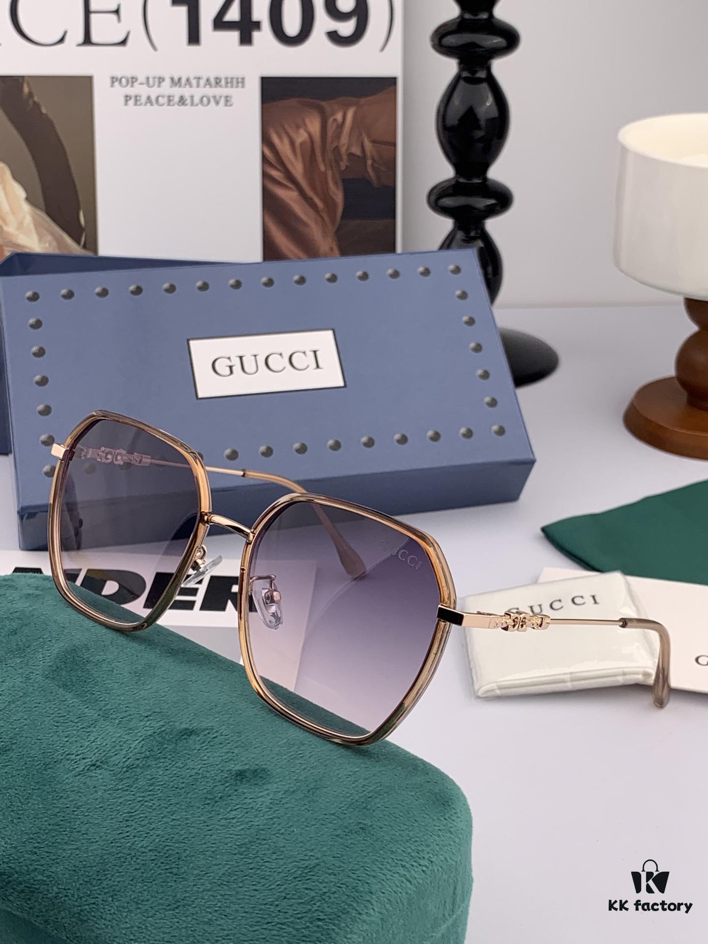 6931fda63a89a121ed54de7c Polarized Series Sunglasses Original GUCCI Influencer Super Hot-Selling Blue Classic Luxury Global Fashion Round Frame Sunglasses Top Quality Luxury Logo Authentic Acetate Material Model: G2377