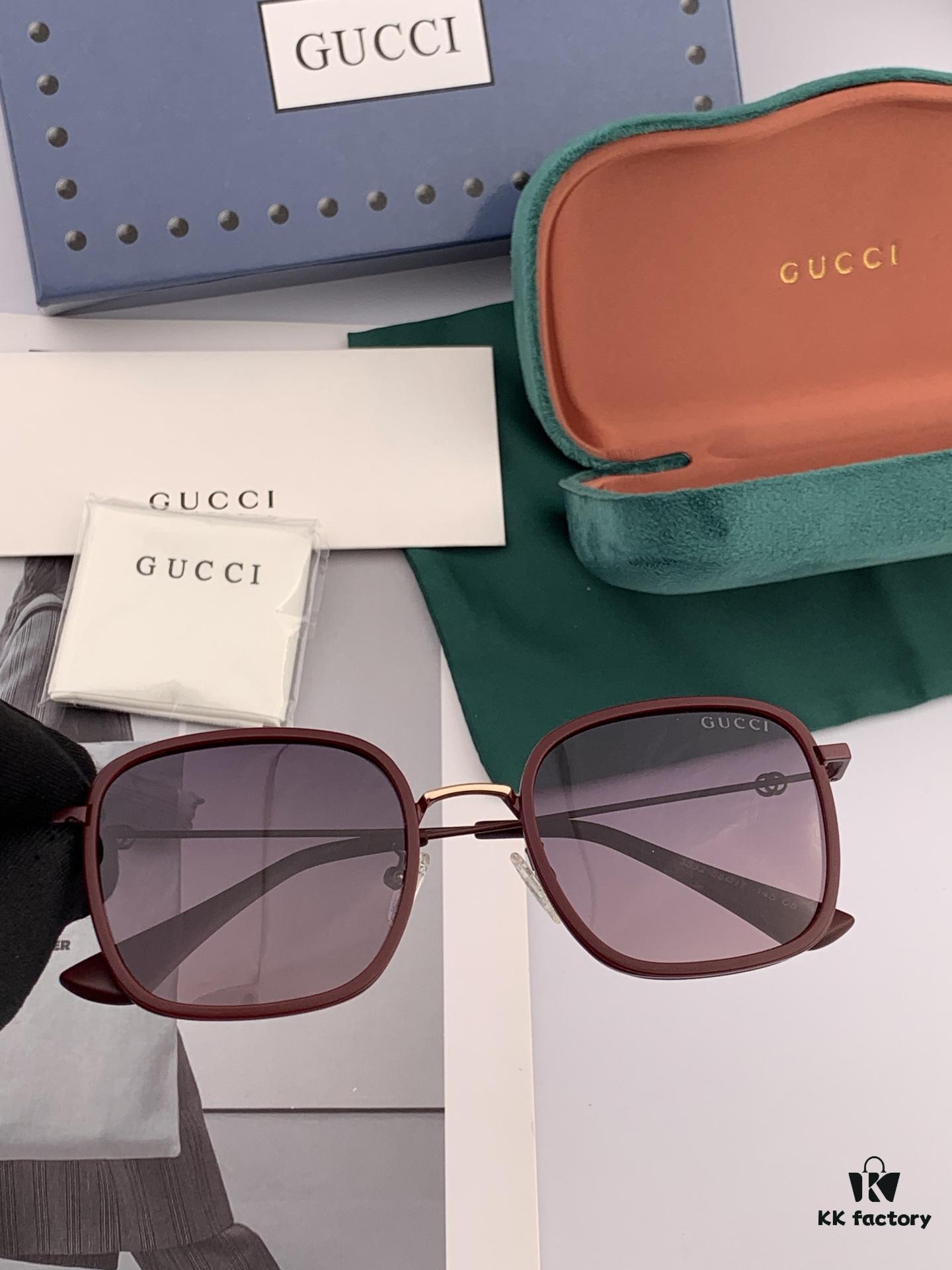 6931fda73a89a121ed54de8d Gucci Classic Square Frame Sunglasses, Flattering on All Face Shapes, Polarized Nylon Lenses for UV Protection, Model: G2935