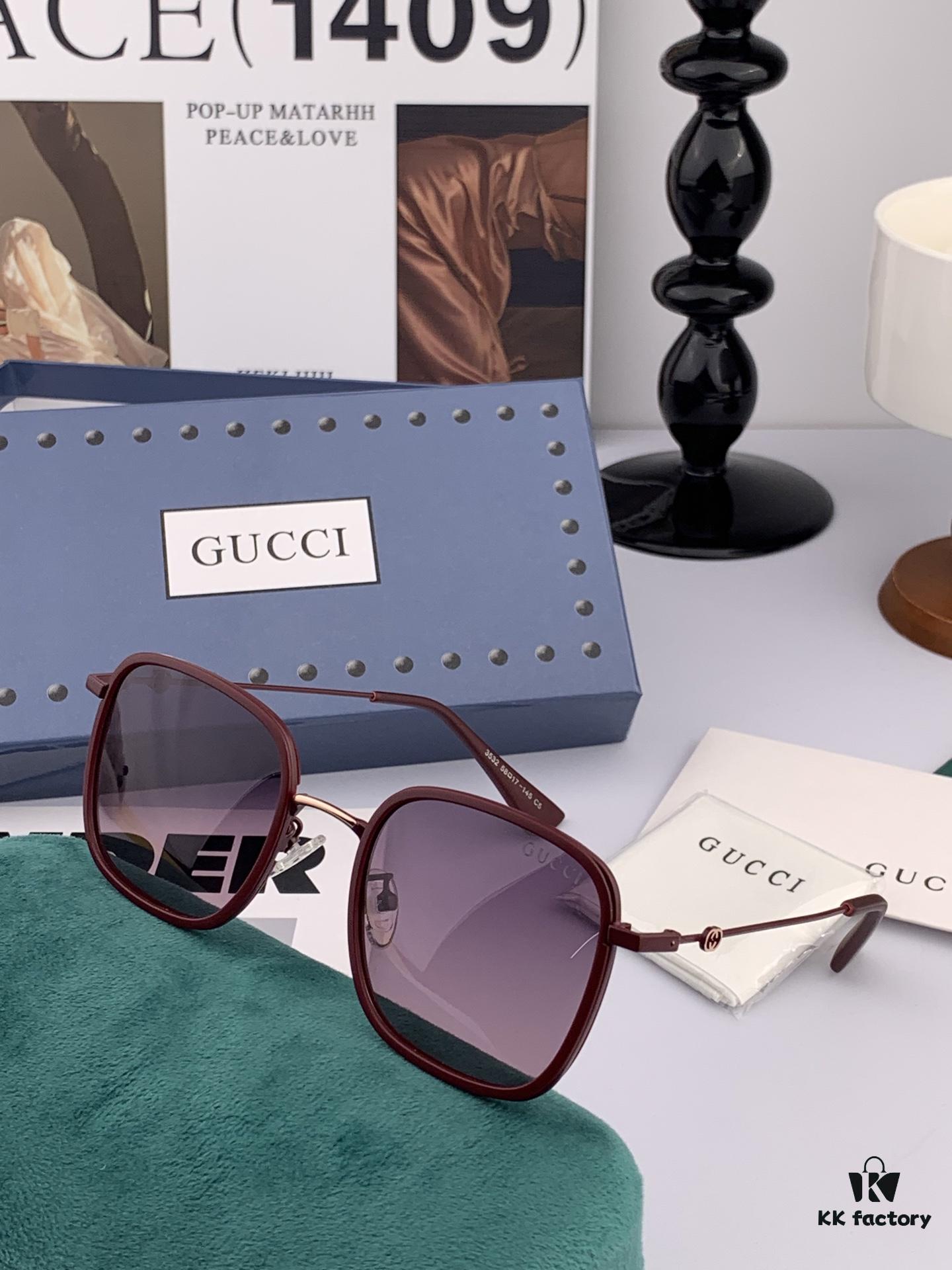 6931fda83a89a121ed54de92 Gucci Classic Square Frame Sunglasses, Flattering on All Face Shapes, Polarized Nylon Lenses for UV Protection, Model: G2935