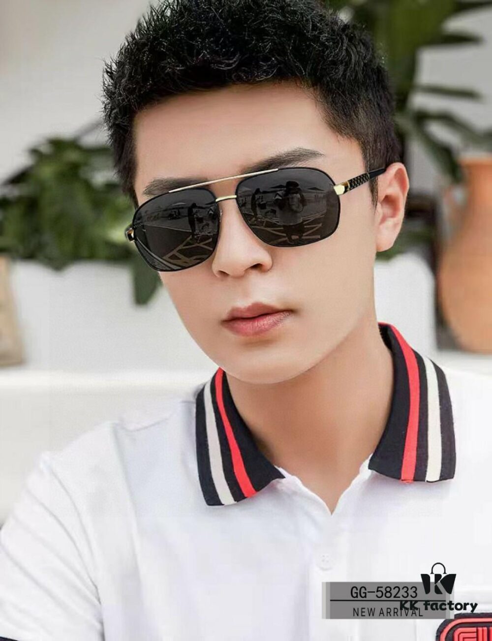 6931fdaa3a89a121ed54deaf GUCCI Italy - Polarized Sunglasses with Polylite Lenses, Lightweight Stainless Steel Frame, UV400 Protection, Stylish Driving Sunglasses Model 58233