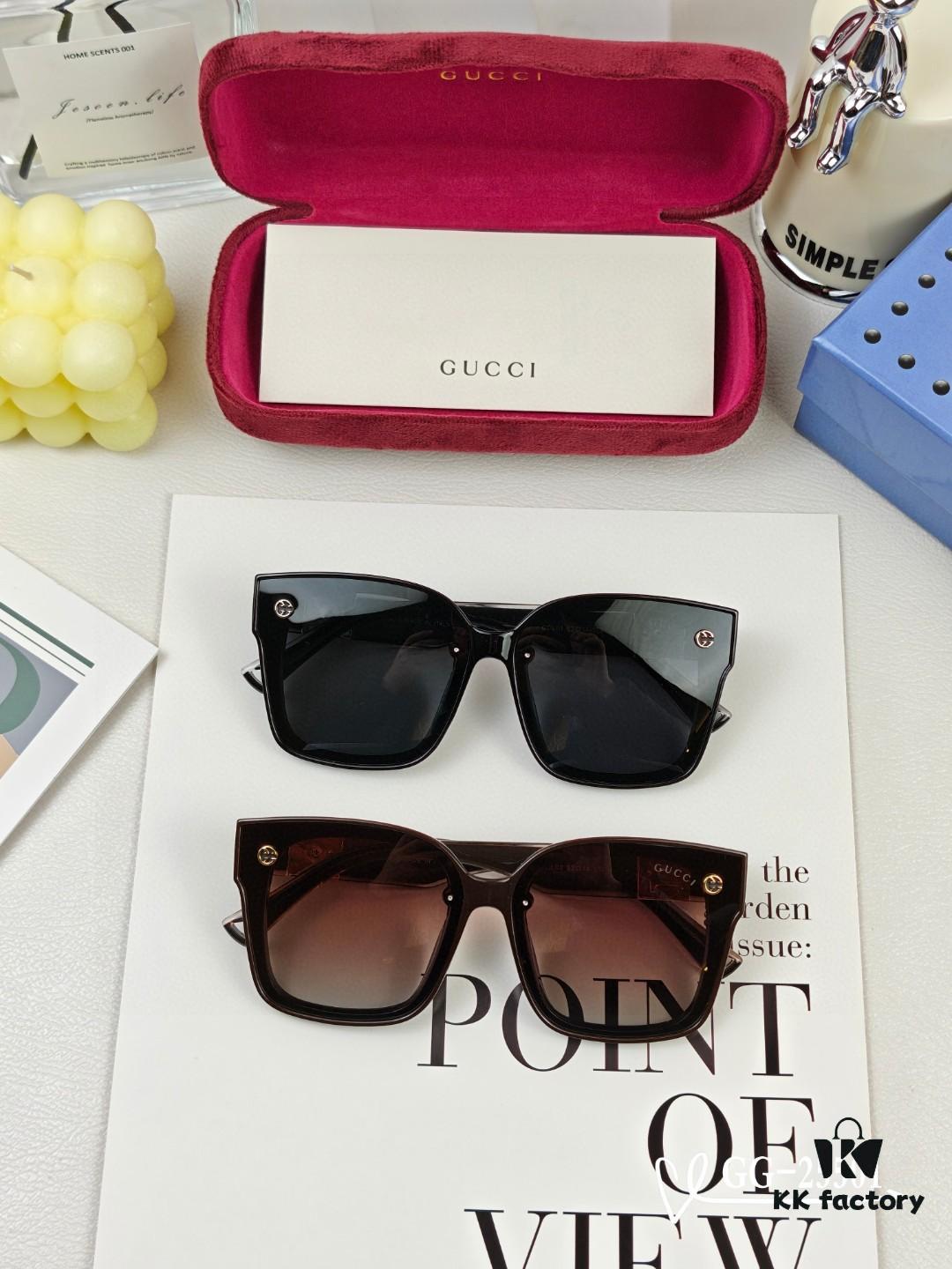 GUCCI Italy - Polarized TR Frame Sunglasses with High-Definition Resin Lenses, Lightweight and Comfortable, Model 25501