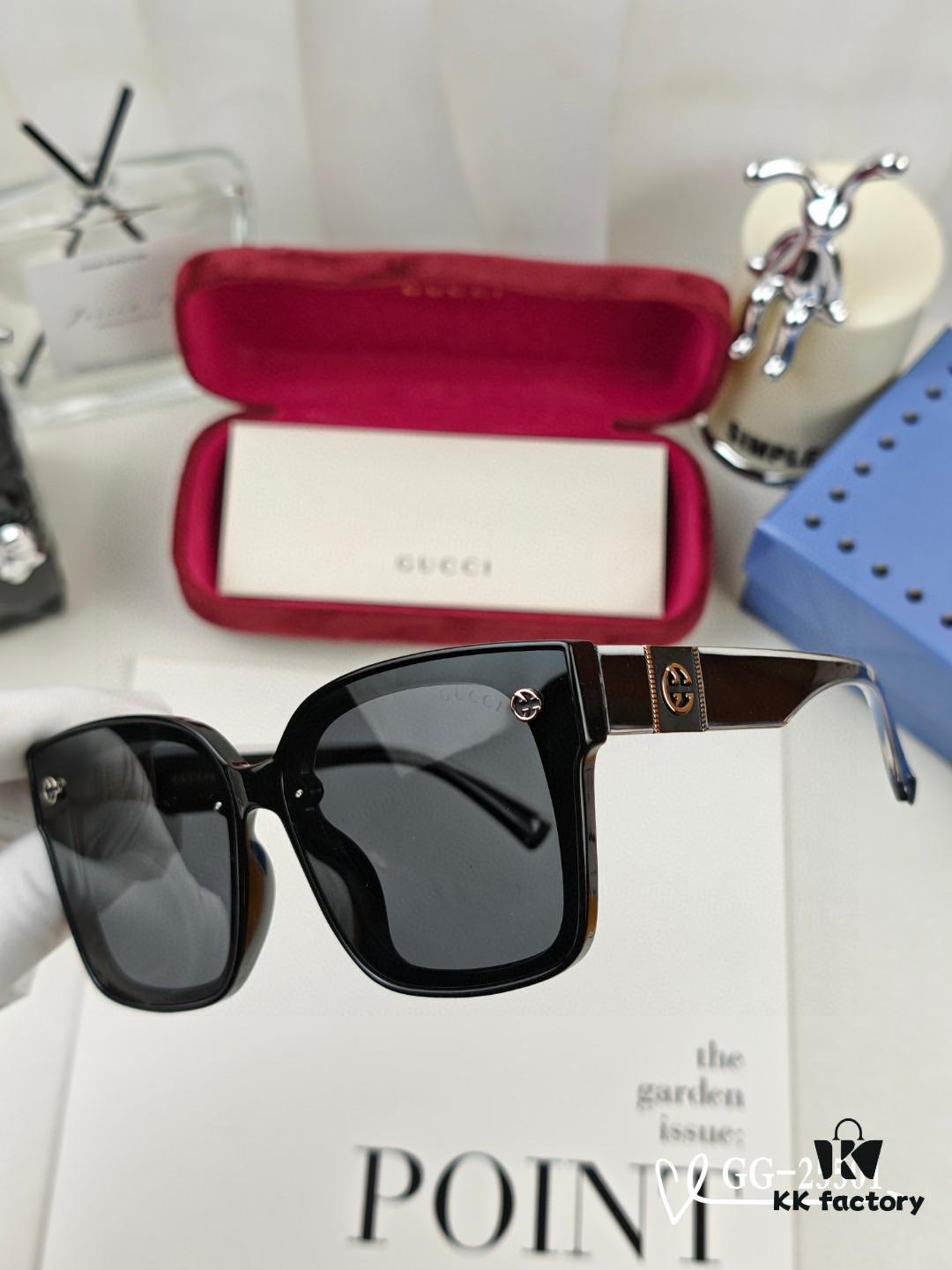 GUCCI Italy - Polarized TR Frame Sunglasses with High-Definition Resin Lenses, Lightweight and Comfortable, Model 25501
