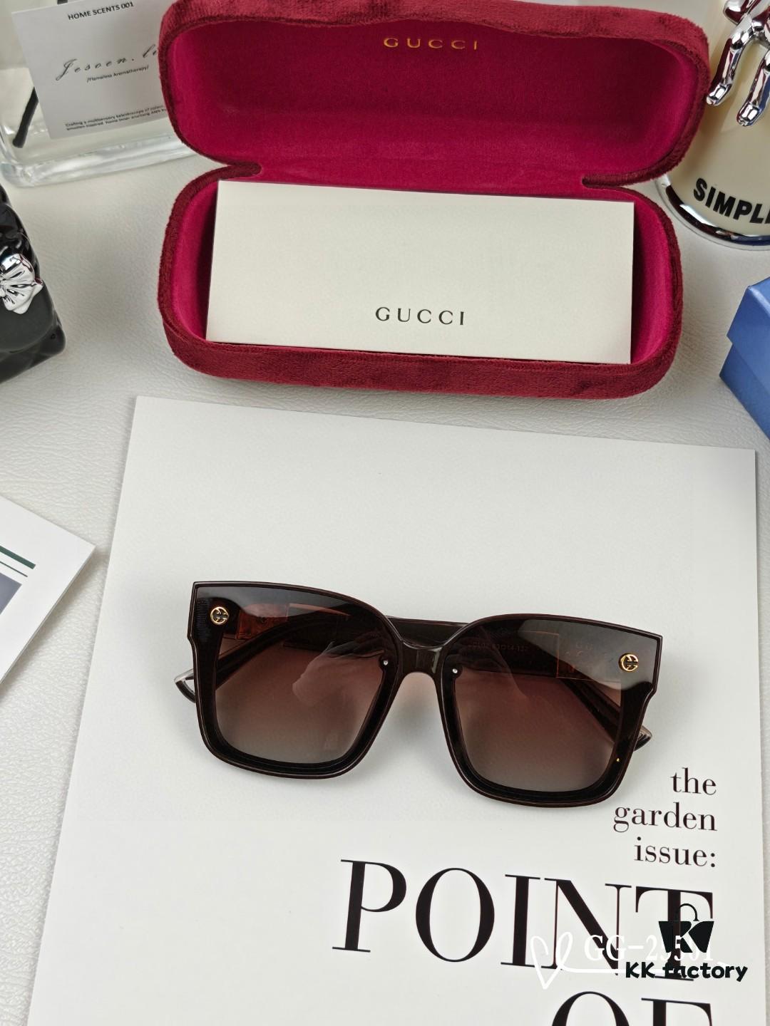 GUCCI Italy - Polarized TR Frame Sunglasses with High-Definition Resin Lenses, Lightweight and Comfortable, Model 25501