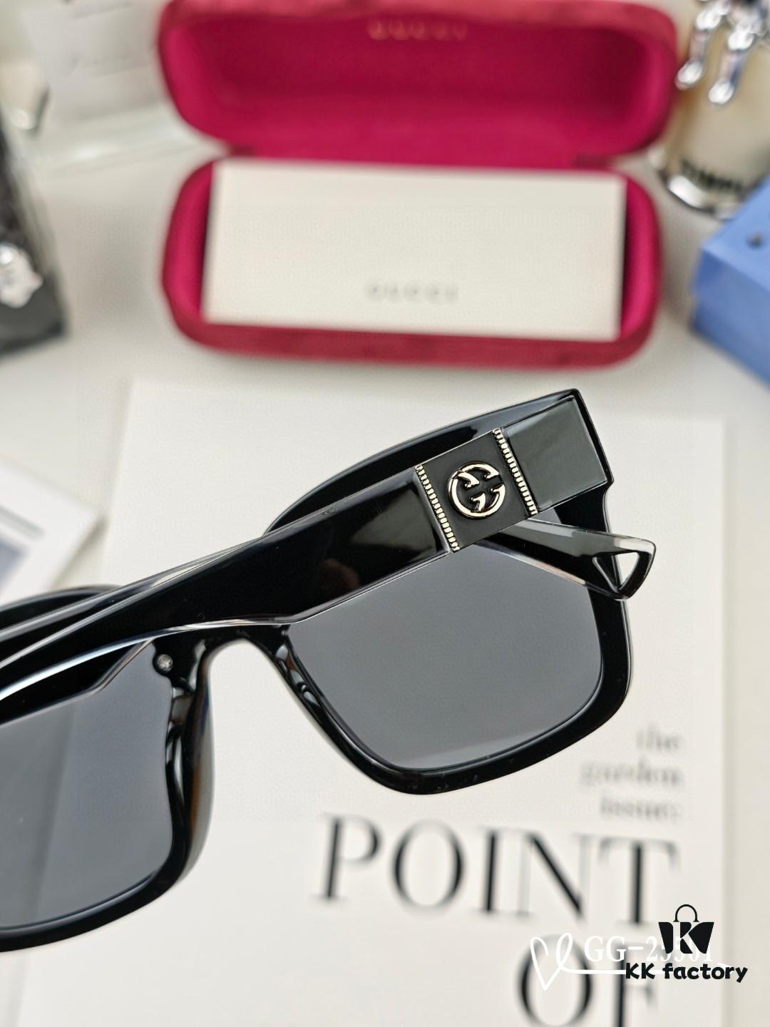 GUCCI Italy - Polarized TR Frame Sunglasses with High-Definition Resin Lenses, Lightweight and Comfortable, Model 25501