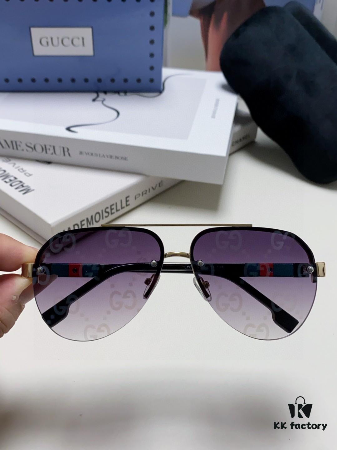 Gucci 2025 New Men's Driving Polarized Sunglasses, High-Definition Aviator Style, Premium and Stylish