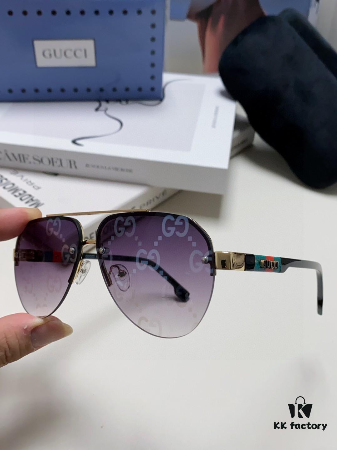 Gucci 2025 New Men's Driving Polarized Sunglasses, High-Definition Aviator Style, Premium and Stylish