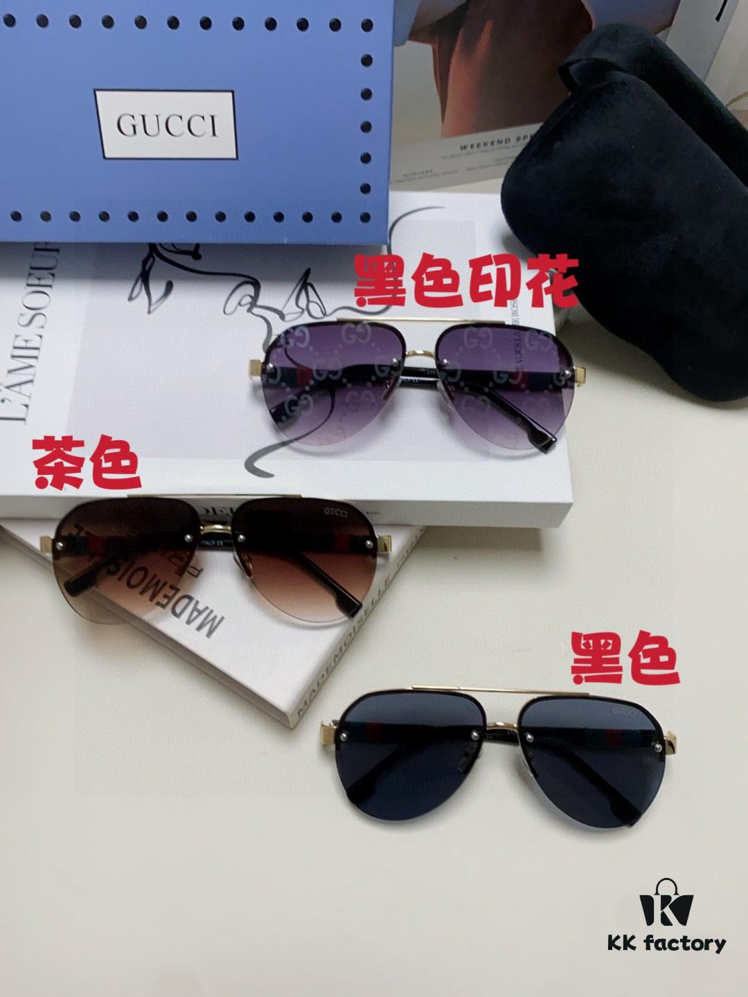Gucci 2025 New Men's Driving Polarized Sunglasses, High-Definition Aviator Style, Premium and Stylish