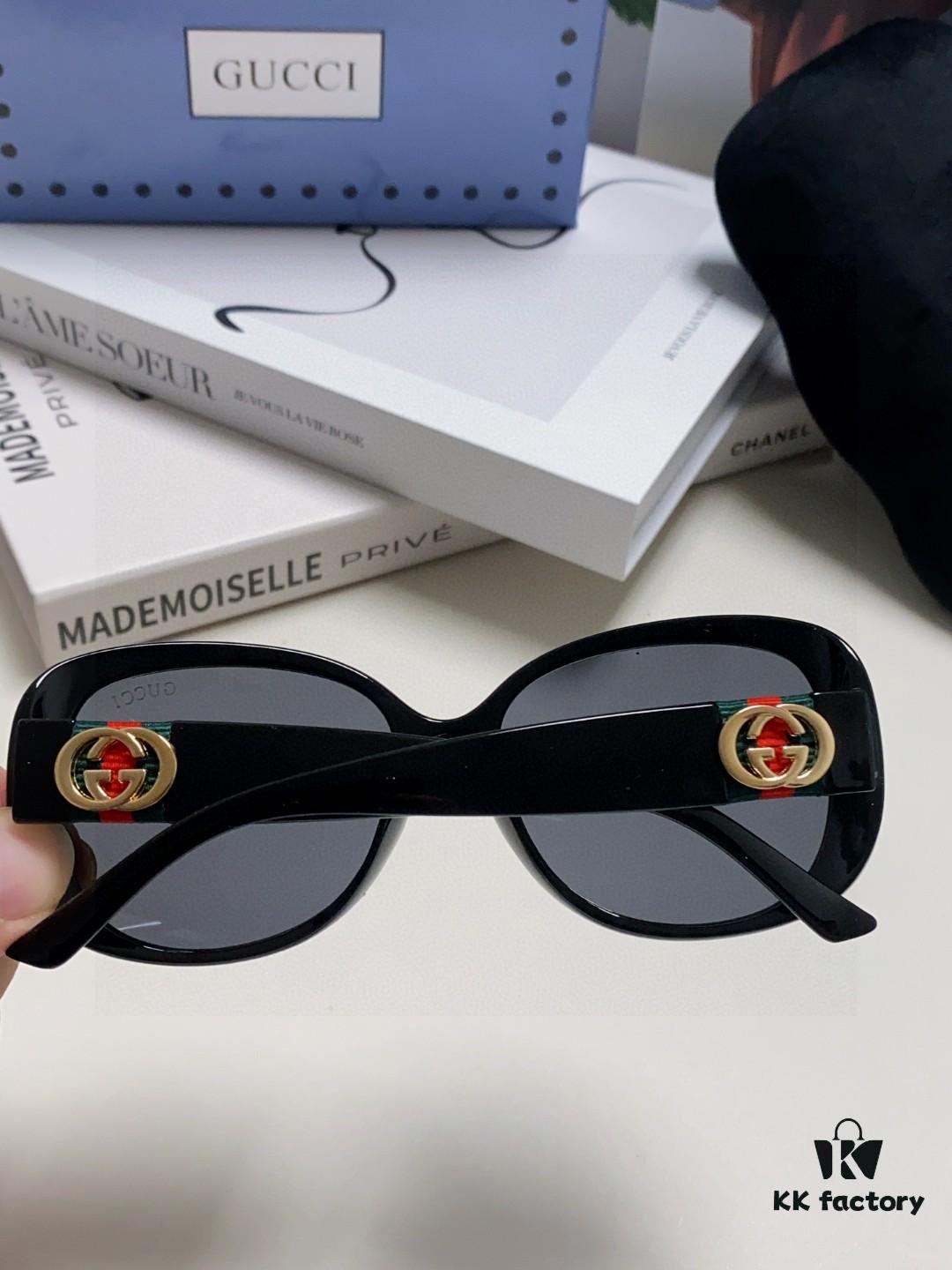 6931fdb23a89a121ed54df1c Gucci 2025 New Retro Thick-Rimmed Sunglasses for Women, Stylish Red and White Woven Band Classic Sun Glasses with UV Protection, Fashionable Eyewear for Long Faces
