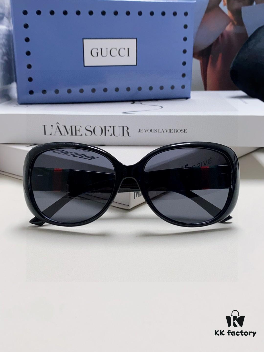 6931fdb23a89a121ed54df1e Gucci 2025 New Retro Thick-Rimmed Sunglasses for Women, Stylish Red and White Woven Band Classic Sun Glasses with UV Protection, Fashionable Eyewear for Long Faces
