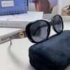6931fdb23a89a121ed54df1f Gucci 2025 New Retro Thick-Rimmed Sunglasses for Women, Stylish Red and White Woven Band Classic Sun Glasses with UV Protection, Fashionable Eyewear for Long Faces