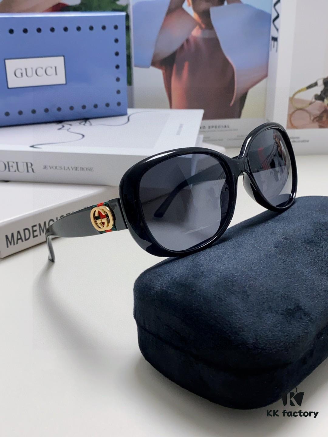6931fdb23a89a121ed54df1f Gucci 2025 New Retro Thick-Rimmed Sunglasses for Women, Stylish Red and White Woven Band Classic Sun Glasses with UV Protection, Fashionable Eyewear for Long Faces
