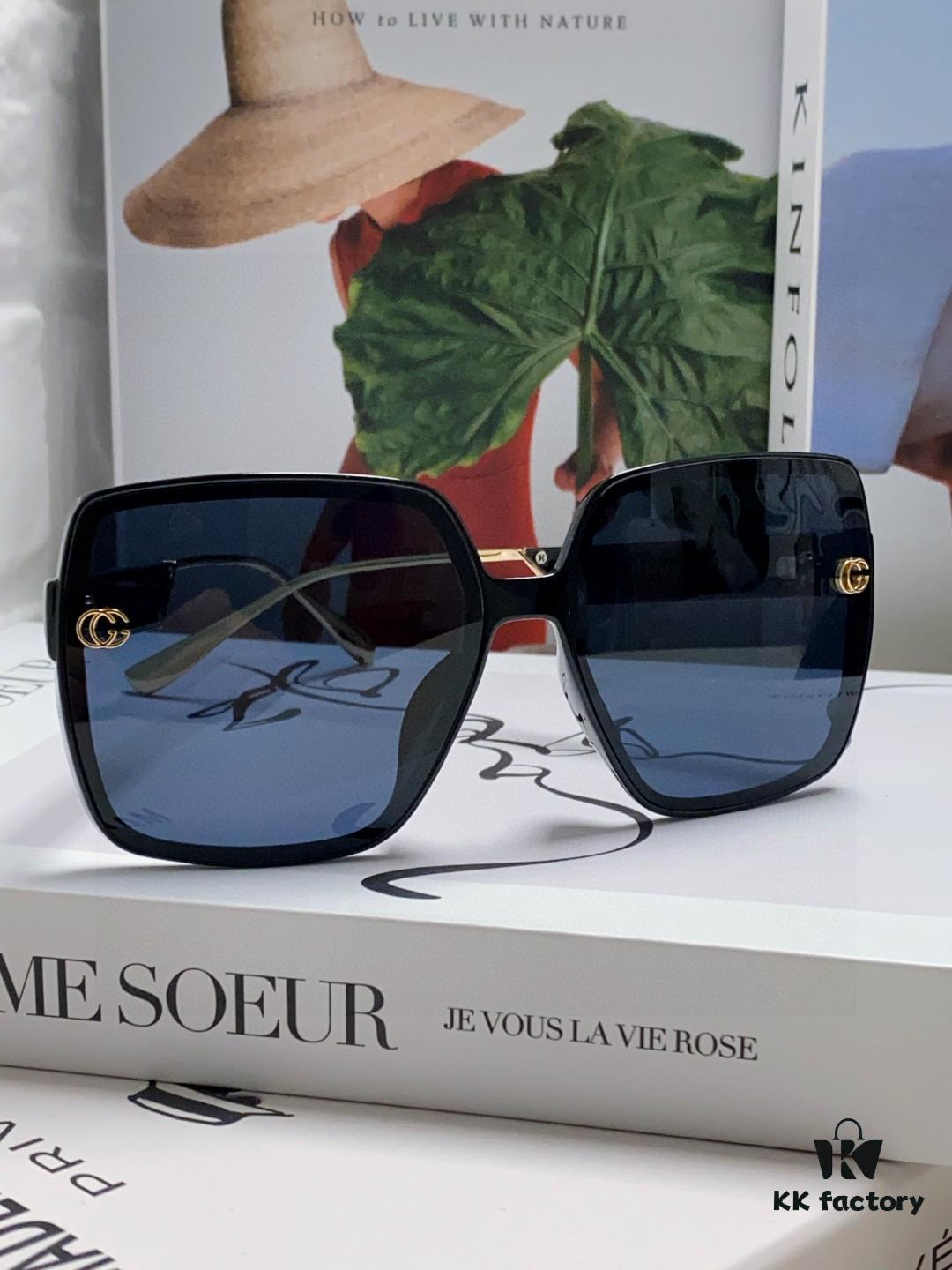 6931fdb43a89a121ed54df37 Gucci New Large-Frame Sunglasses for Women, Slimming Fashionable UV-Protective Square Sunglasses, Street-Style Vacation Eyewear