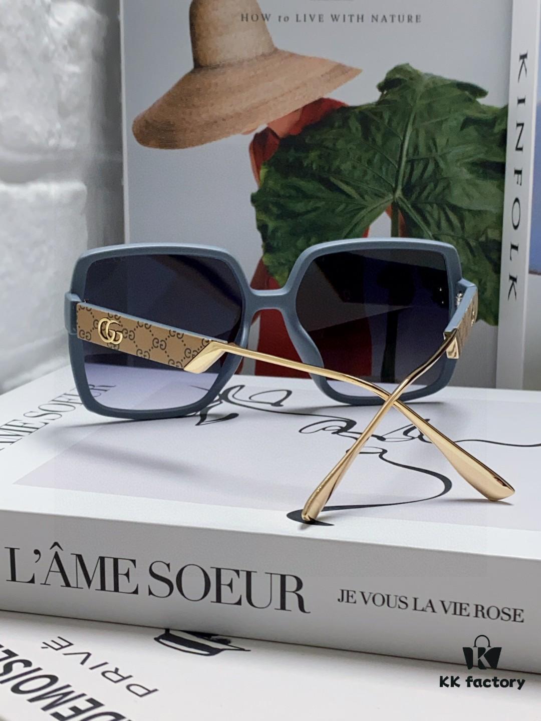 6931fdb53a89a121ed54df42 Gucci New Large-Frame Sunglasses for Women, Slimming Fashionable UV-Protective Square Sunglasses, Street Snap and Vacation Eyewear