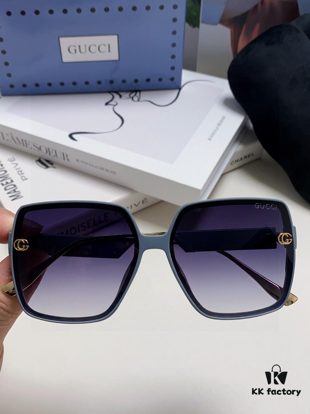 6931fdb53a89a121ed54df43 Gucci New Large-Frame Sunglasses for Women, Slimming Fashionable UV-Protective Square Sunglasses, Street Snap and Vacation Eyewear