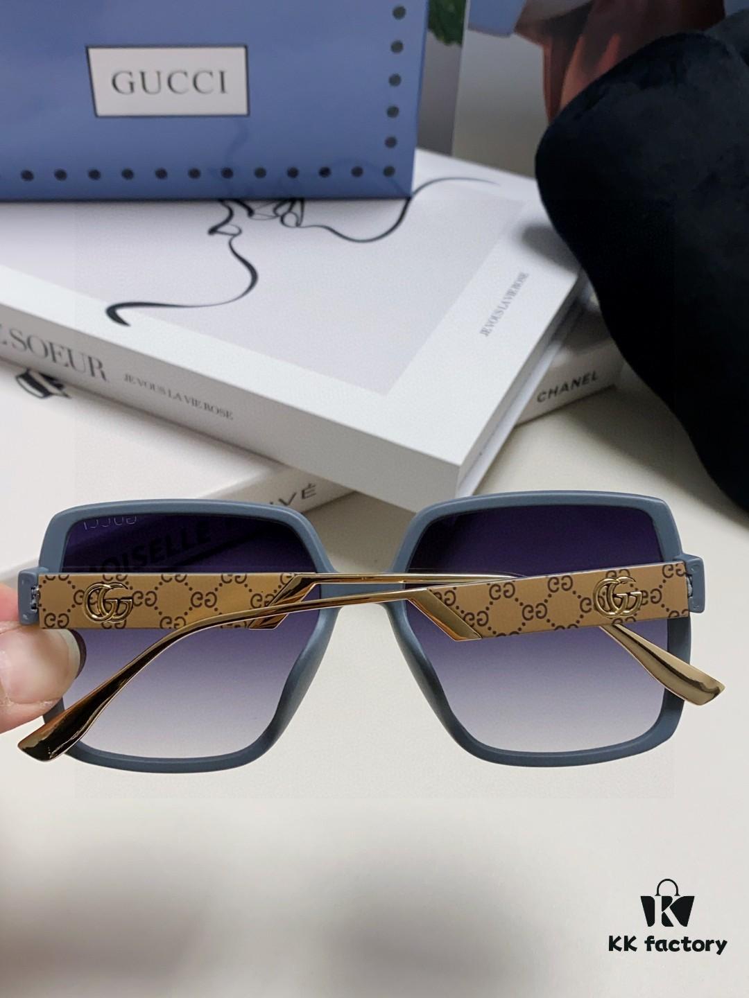 6931fdb53a89a121ed54df44 Gucci New Large-Frame Sunglasses for Women, Slimming Fashionable UV-Protective Square Sunglasses, Street Snap and Vacation Eyewear