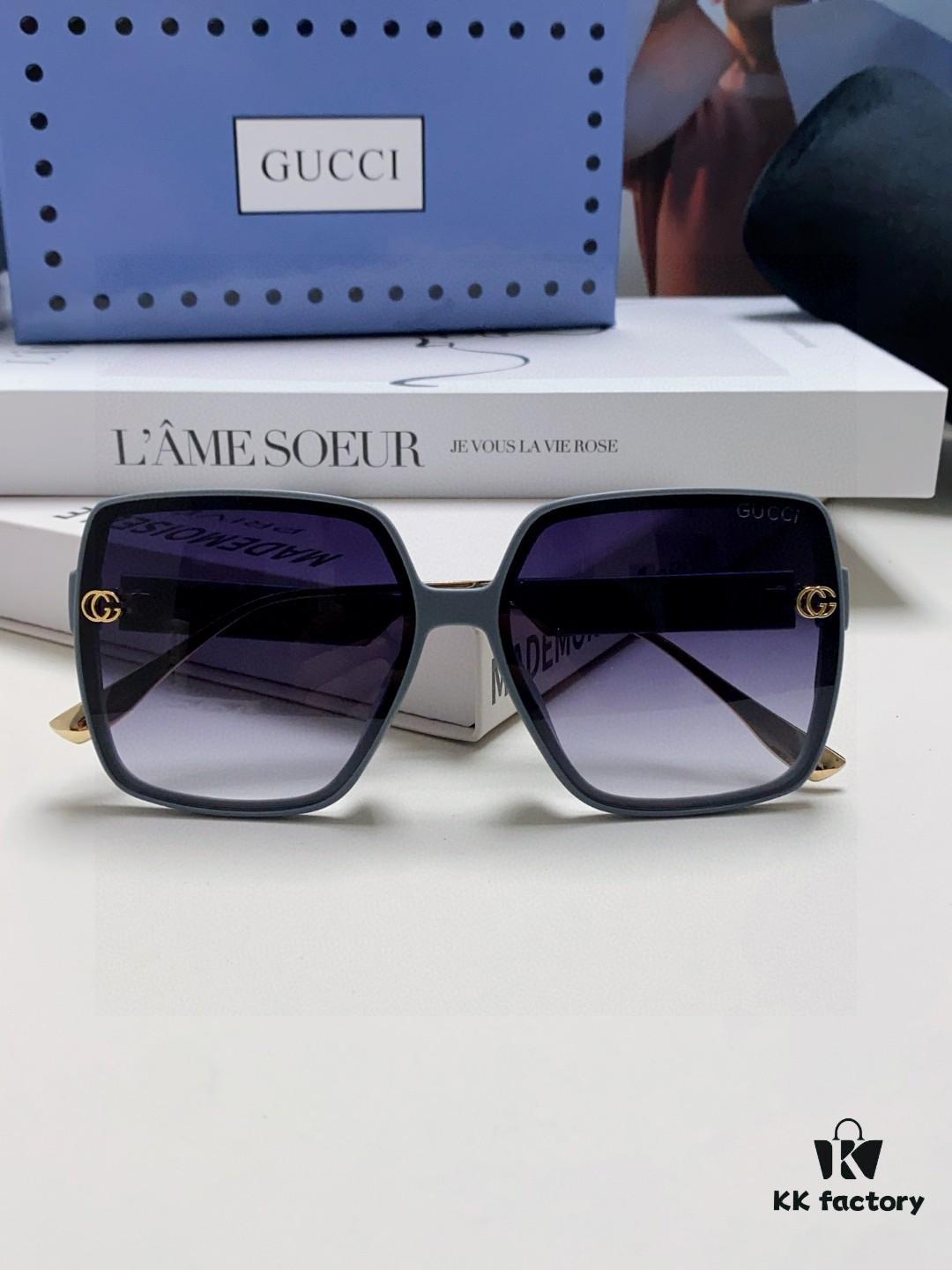 6931fdb53a89a121ed54df46 Gucci New Large-Frame Sunglasses for Women, Slimming Fashionable UV-Protective Square Sunglasses, Street Snap and Vacation Eyewear